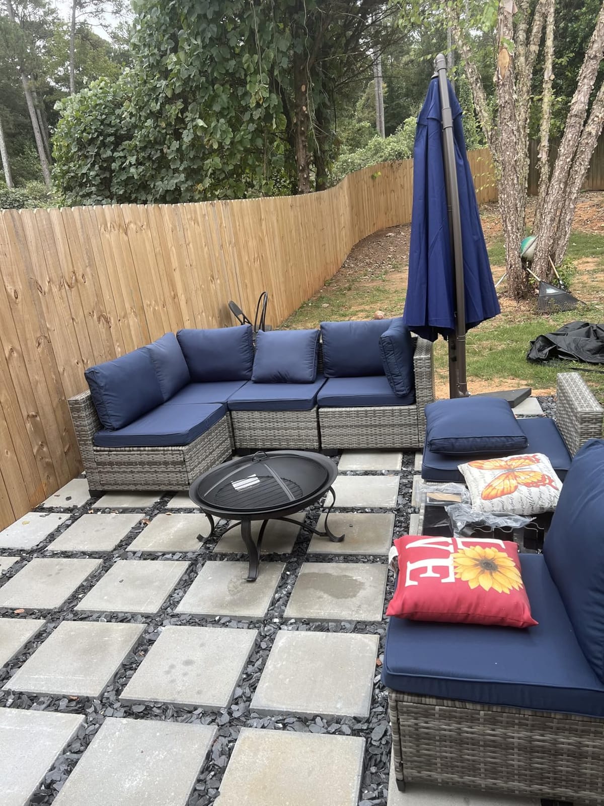 BALEINE Patio Furniture Covers Waterproof 420D Oxford - Heavy Duty Outdoor Table Cover with Windproof Straps customer photo 1