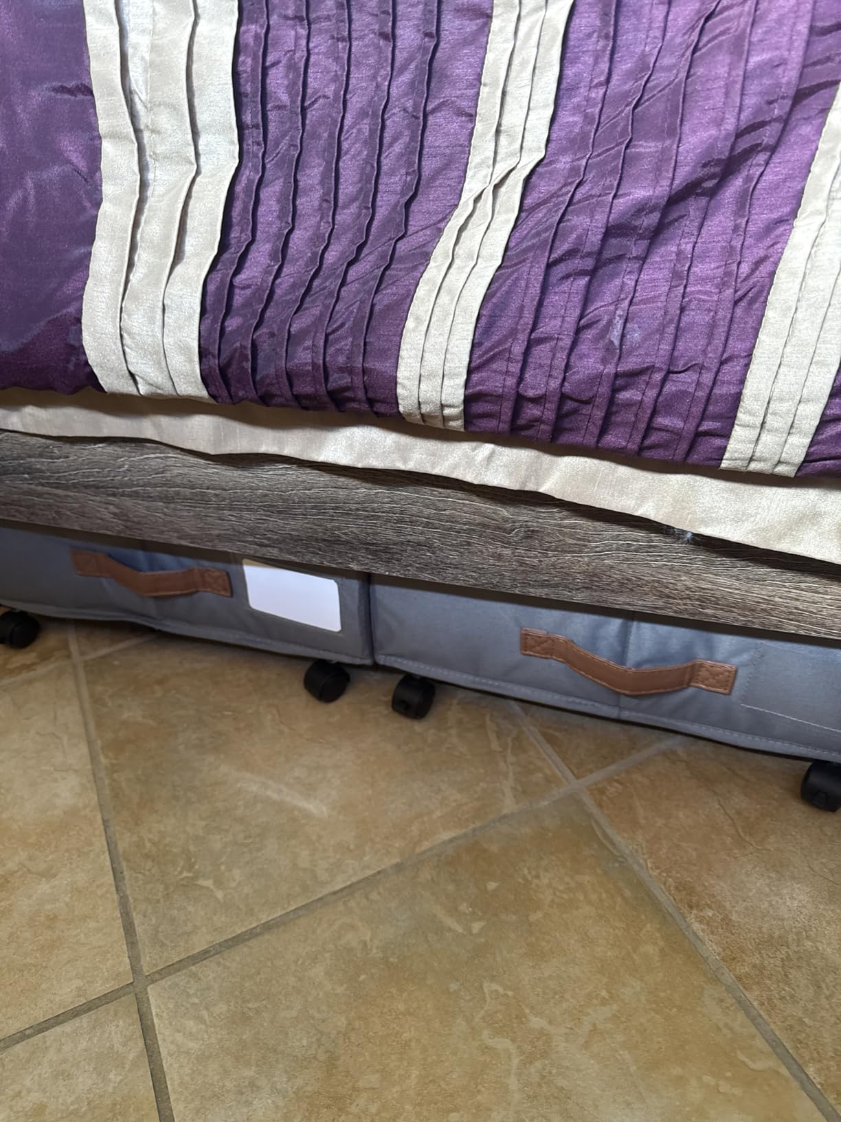 Yecaye Under Bed Storage with Wheels, 2 Pack Under Bed Storage Containers with Adjustable Dividers & Clear Lid, Rolling Underbed Organizer Bins Drawer for Clothes, Shoes, Blankets(30.3 x 16 x 6.7in) customer photo 1