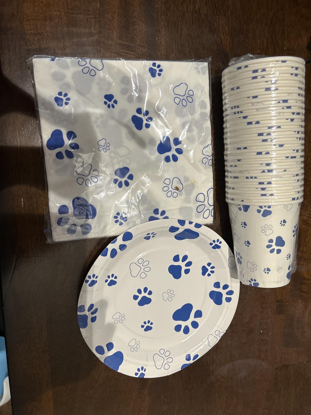 Kochorie 144 Pieces Happy Birthday Print Party Decorations Including Disposable Plates Napkins Cups Forks Tableware Sets Serves 24 for Birthday Party Supplies customer photo 2