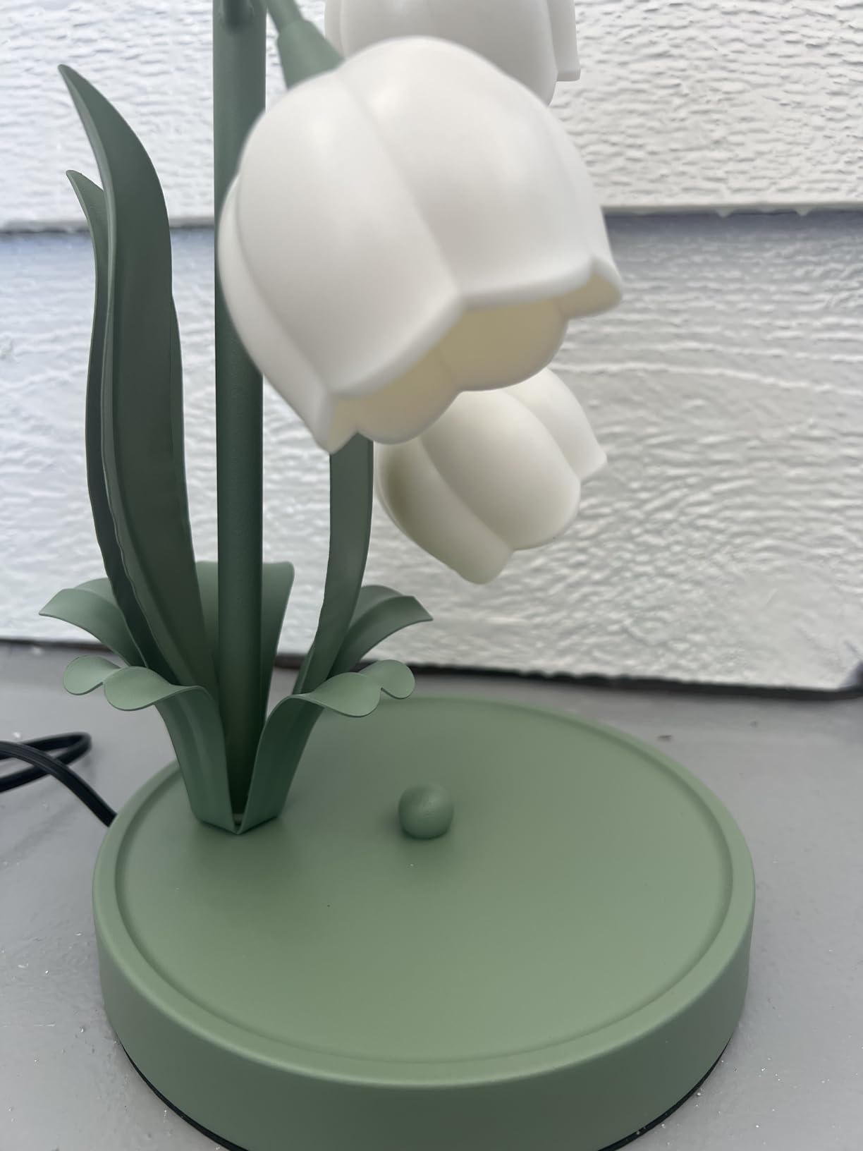Green Flower Lamp for Home, 5 Lily of The Valley Vintage Table Lamps | 3 Colors Modes Kawaii Bedside Lamp Decor, with G4 Bulb Nightstand Light for Living Room Office Bedroom customer photo 1