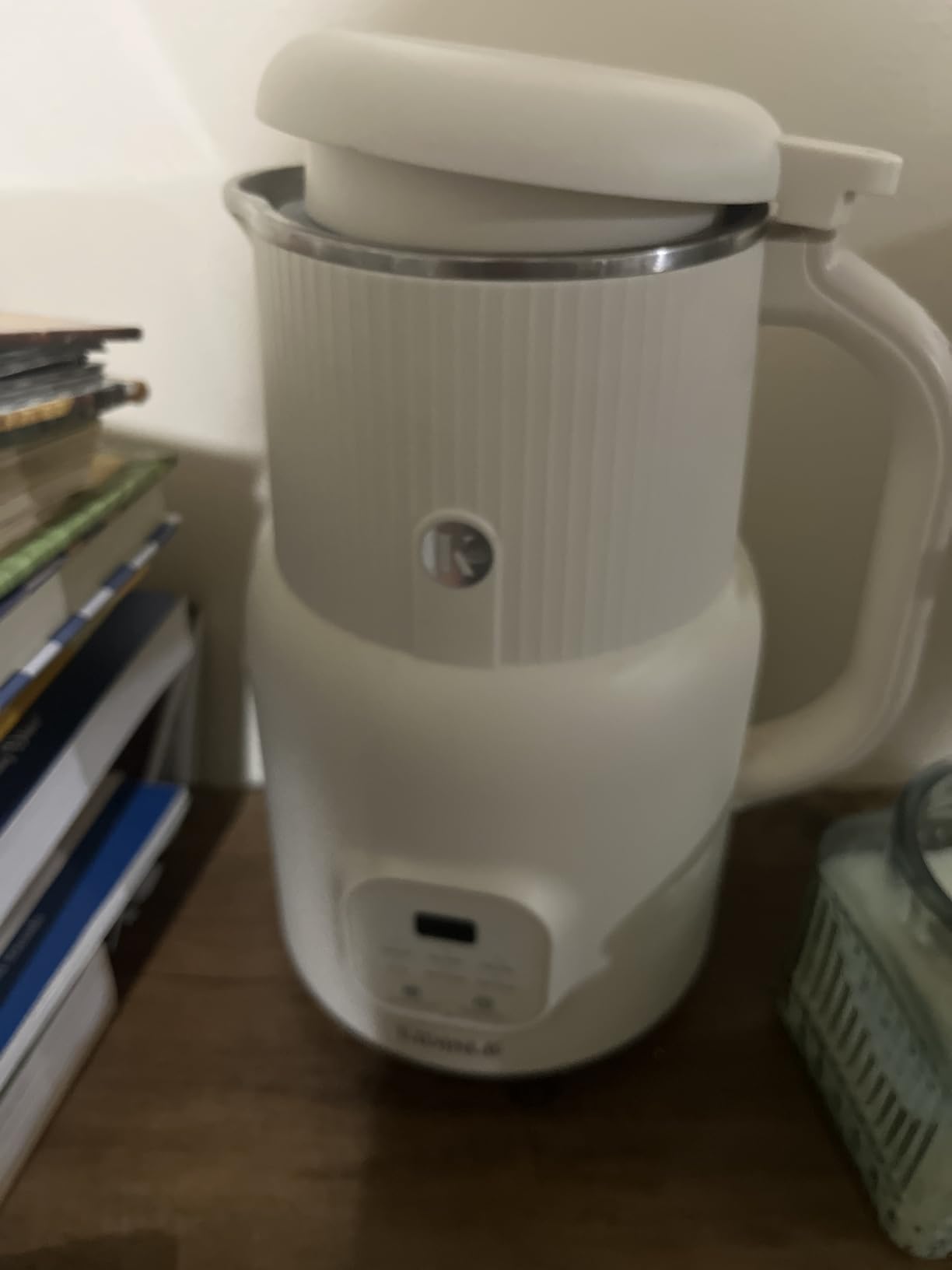 KIDISLE Automatic Nut Milk Maker, 20oz Homemade Almond, Oat, Coconut, Soy, Plant Based Milks and Non-Dairy Beverages with Delay Start/Keep Warm/Self-Cleaning/Boil Water, White | Homemade soy & coconut milk, Self-clean saves cleanup, 304 stainless, no plastic taste, Delay Start & Keep Warm, Morning Prep customer photo 1