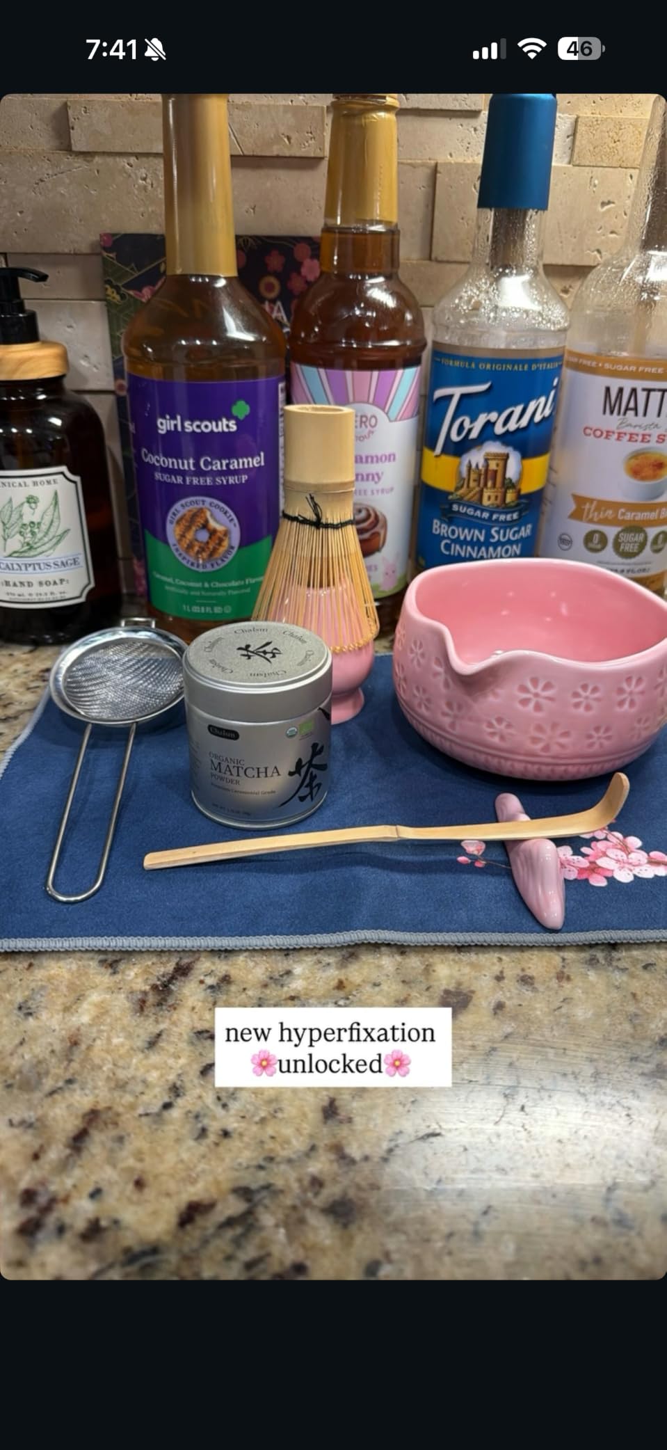 Buucup Matcha Whisk Set, Ceramic Matcha Kit with Bowl & Tools, Pink | 7-piece set includes ceramic bowl, bamboo whisk, scoop, holder, rest, sifter and tea towel for easy matcha making at home. customer photo 1