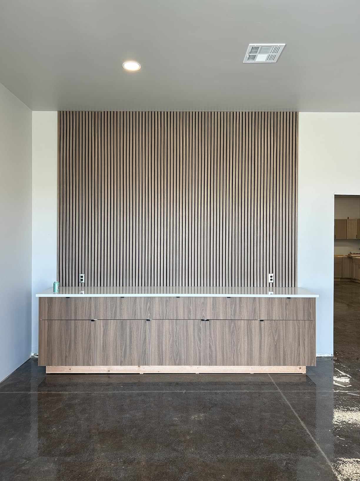 Avana Acoustic Wood Wall Panels - 93.2x11.25 Inch Panels - Fits 94x12 Layout - Rustic Walnut Acoustic Panels 4 PCs - Wall Panels For Interior Wall Decor For Homes, Offices - Durable Wood Panel For Wall customer photo 2