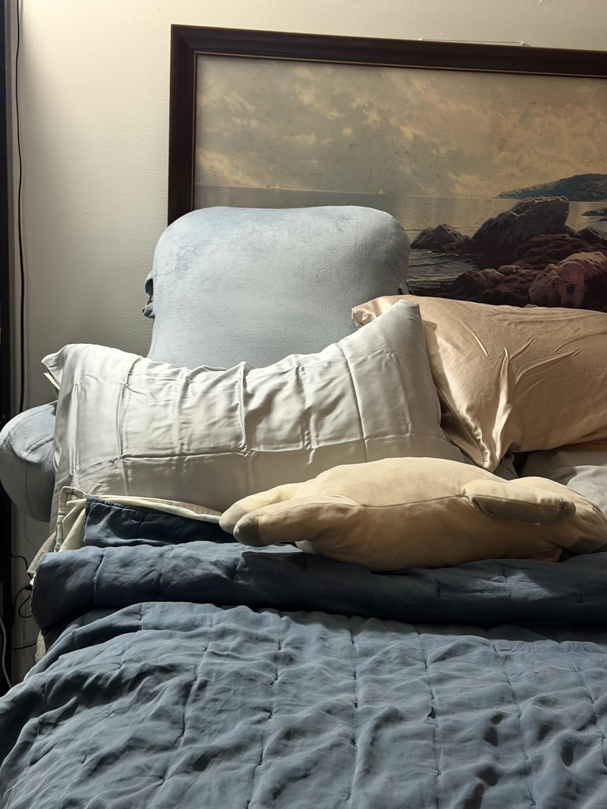 Side Sleeper Pillows for Neck & Shoulder Comfort - Ergonomic Curved Crescent Design, Adjustable Shredded Memory Foam, Cooling & Soft Cover, Extra Fill Included, Queen Size customer photo 2