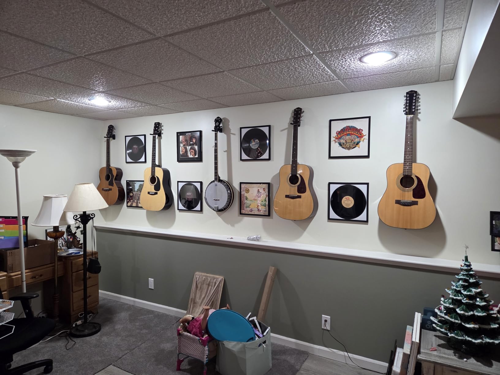 upsimples Vinyl Record Frame 12.5x12.5, Wall Display 4 Pack, Black | For 12inch Album Cover, Gallery Wall Decor, For Record Collector customer photo 1