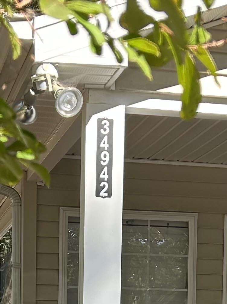 Metal Address Plaque, Address House Number, Waterproof | Horizontal & Vertical Mounted Address Sign for Home Office Street Driveway Yard Mailbox customer photo 2