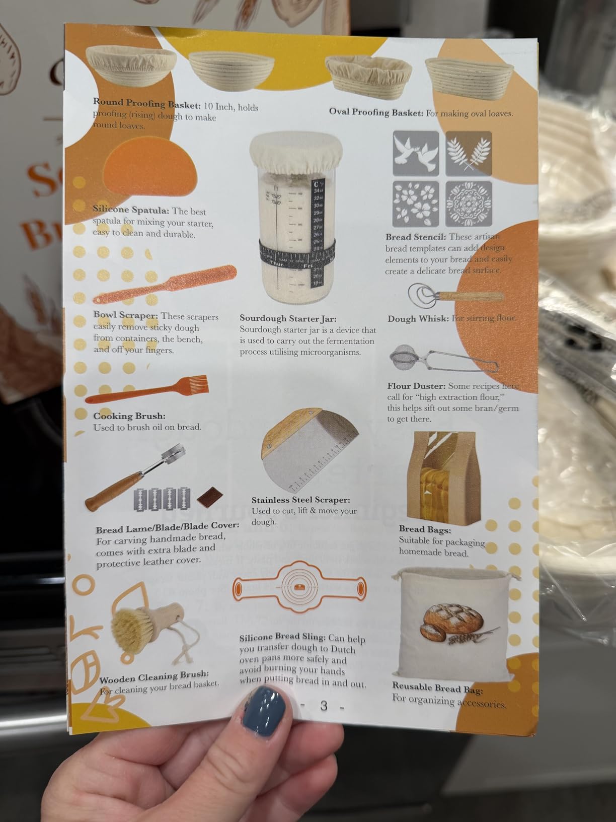 Sourdough Starter Kit with Bread Proofing Baskets, Jars, Baking Essentials | 9 in Round & 10 in Oval Baskets Set, Sourdough Bread Baking Supplies, Sour dough Beginner Kit Gifts for Bakers Women Wife Mom customer photo 2