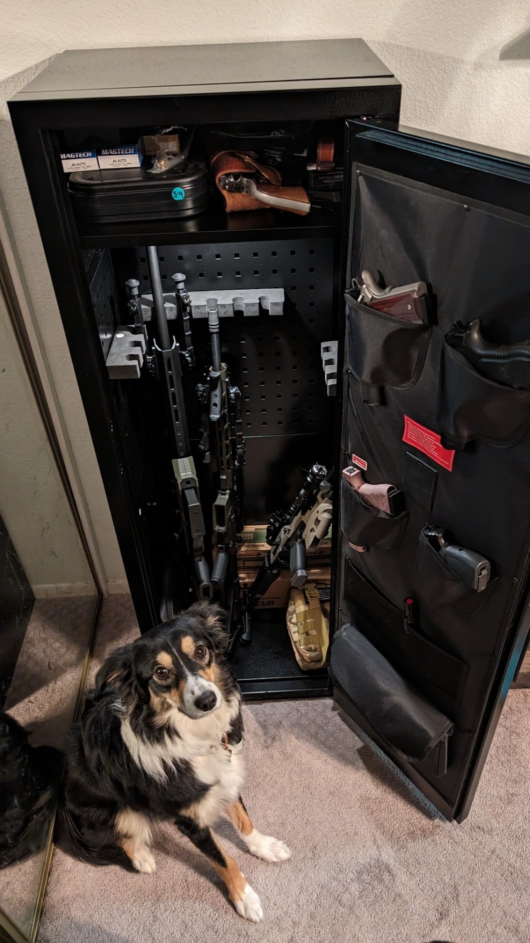 Superday 14-16 Rifle Gun Safe with Keyboard, Quick Access Large Gun Safe for Rifles, Locking Fireproof Gun Cabinet Rifle Safe with Gun Safes Pockets and Adjustable Rifle Rack for Home, Office(Black) customer photo 2