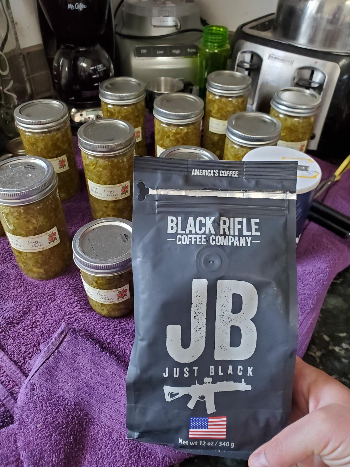 Black Rifle Coffee Medium Roast Ground Coffee Just Black 18 oz | Veteran Founded, 100% Arabica, cocoa, vanilla & buttery notes, ground coffee medium roast customer photo 2