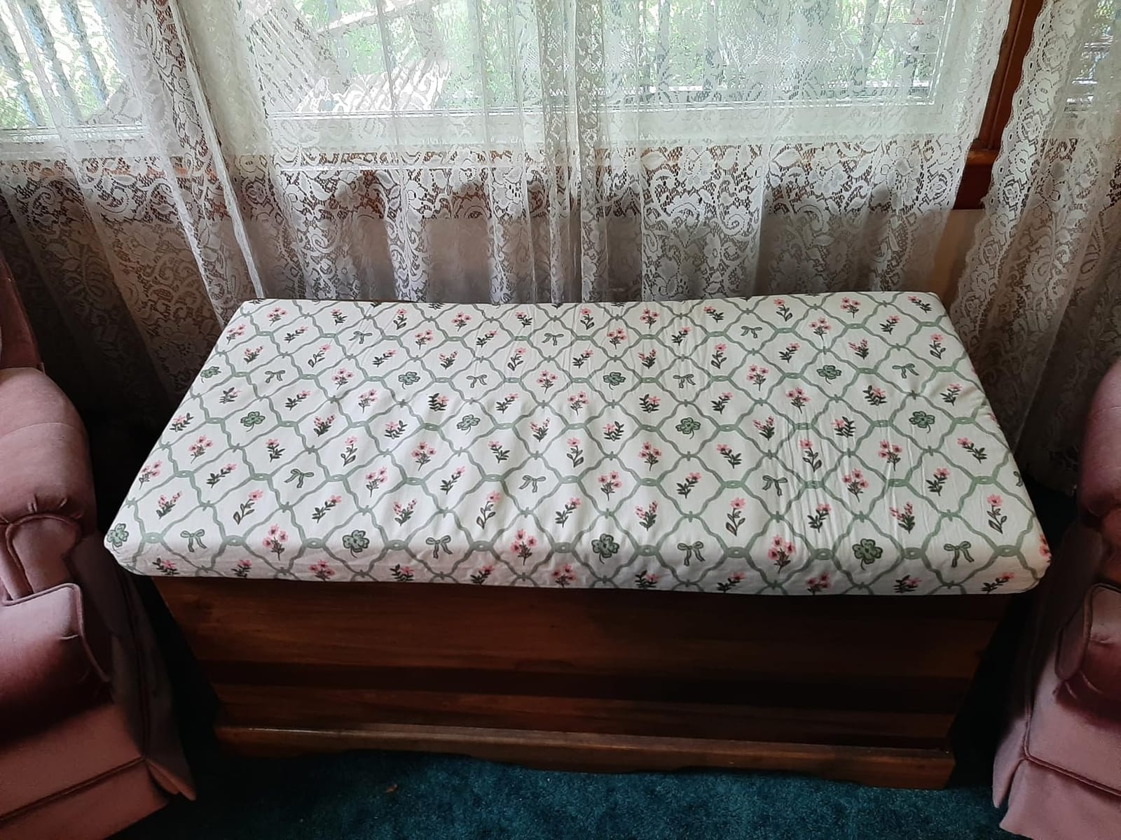 Custom Size Bench Cushion for Indoor/Outdoor Furniture 100+ Colors | Non-Slip Window Seat/Piano Bench/Entryway Cushions Indoor, Custom Sizes/Colors/Shape, TPU Waterproof Outdoor Bench Cushion customer photo 1