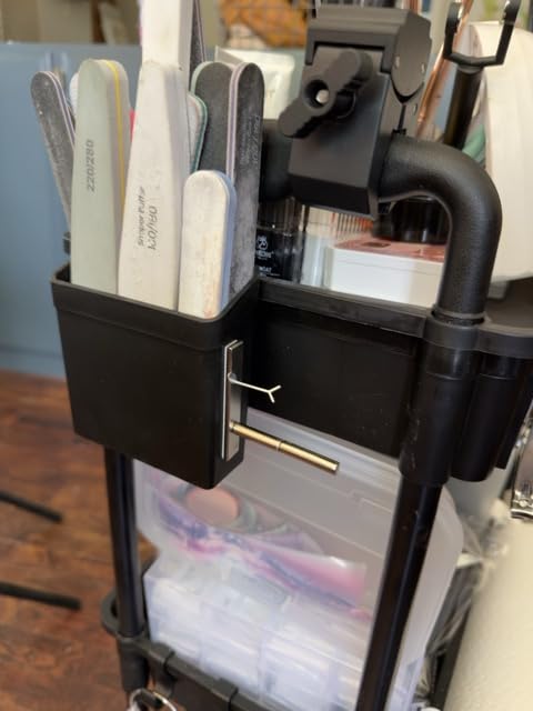 Goovilla 3 Tier Rolling Utility Cart Organizer with Removable Drawer, Black customer photo 2