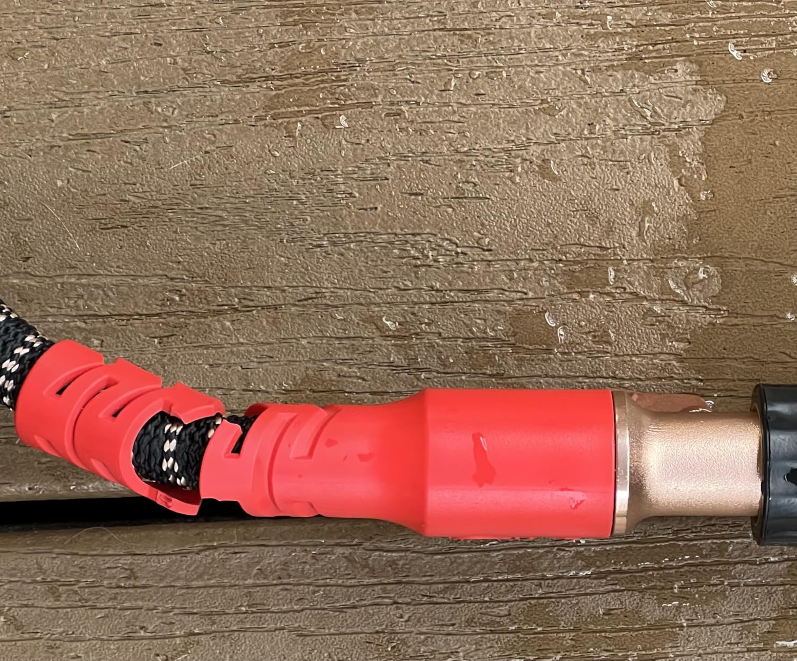 Pocket Hose 50 FT Copper Head Expandable Garden Hose, As Seen on TV | Anti-burst sleeve reinforced with bulletproof fiber, 360° swiveling pocket pivot connector, lightweight compact design customer photo 1