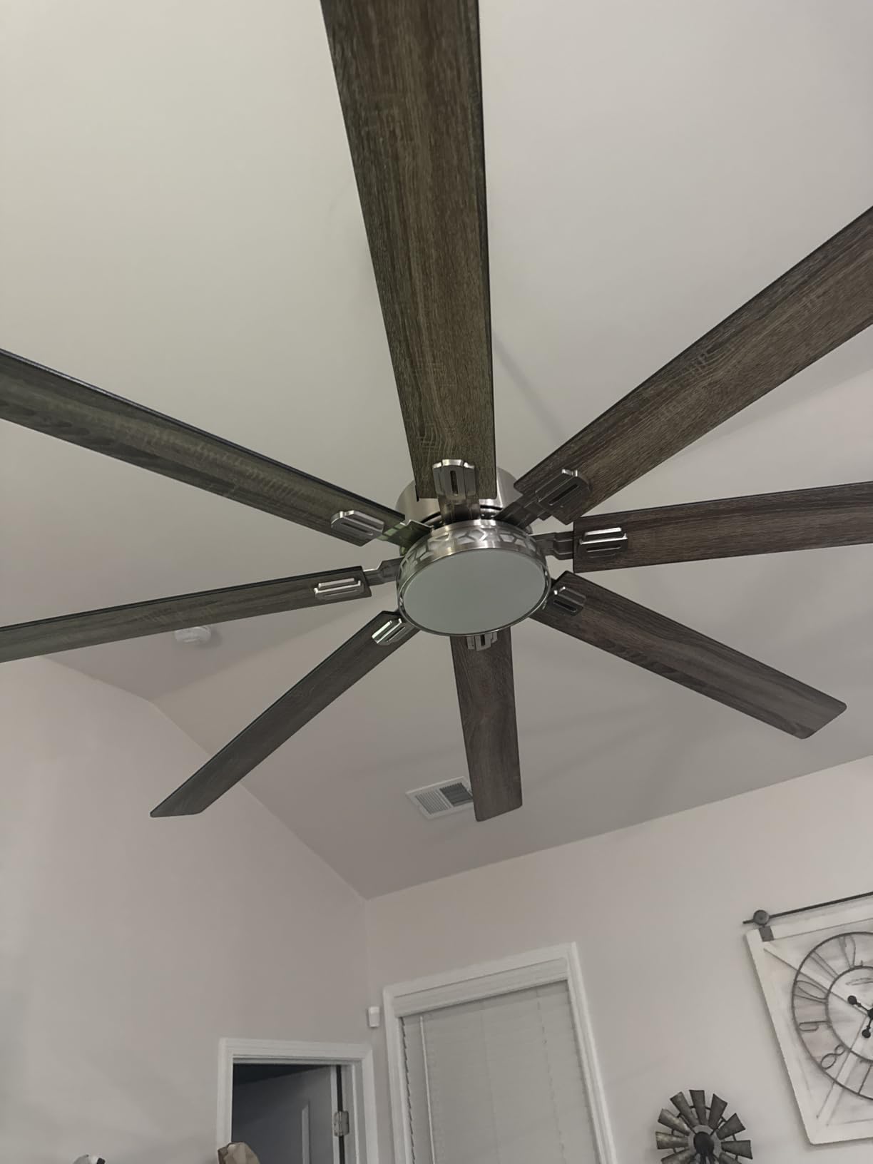 Fanbulous 84 Inch Large Modern Farmhouse Ceiling Fan with Lights and Remote | 8745 CFM High Airflow, Up to 800 Sq. Ft. Coverage, Damp Rated, 6 Speeds, Timer, 3CCT, Dual Finish, Indoor, Outdoor, Big Room customer photo 2