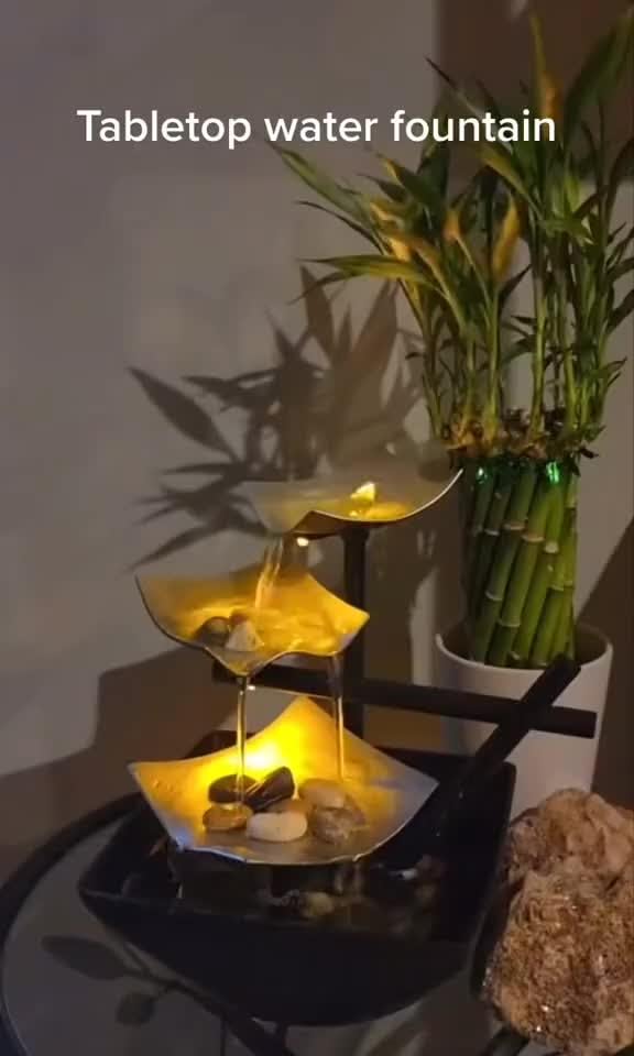 Homedics Tabletop Water Fountain, 3 Tier Indoor Waterfall Fountain with Natural River Rocks, Quiet Pump for Relaxation, Zen Home & Office Desk Décor customer photo 2