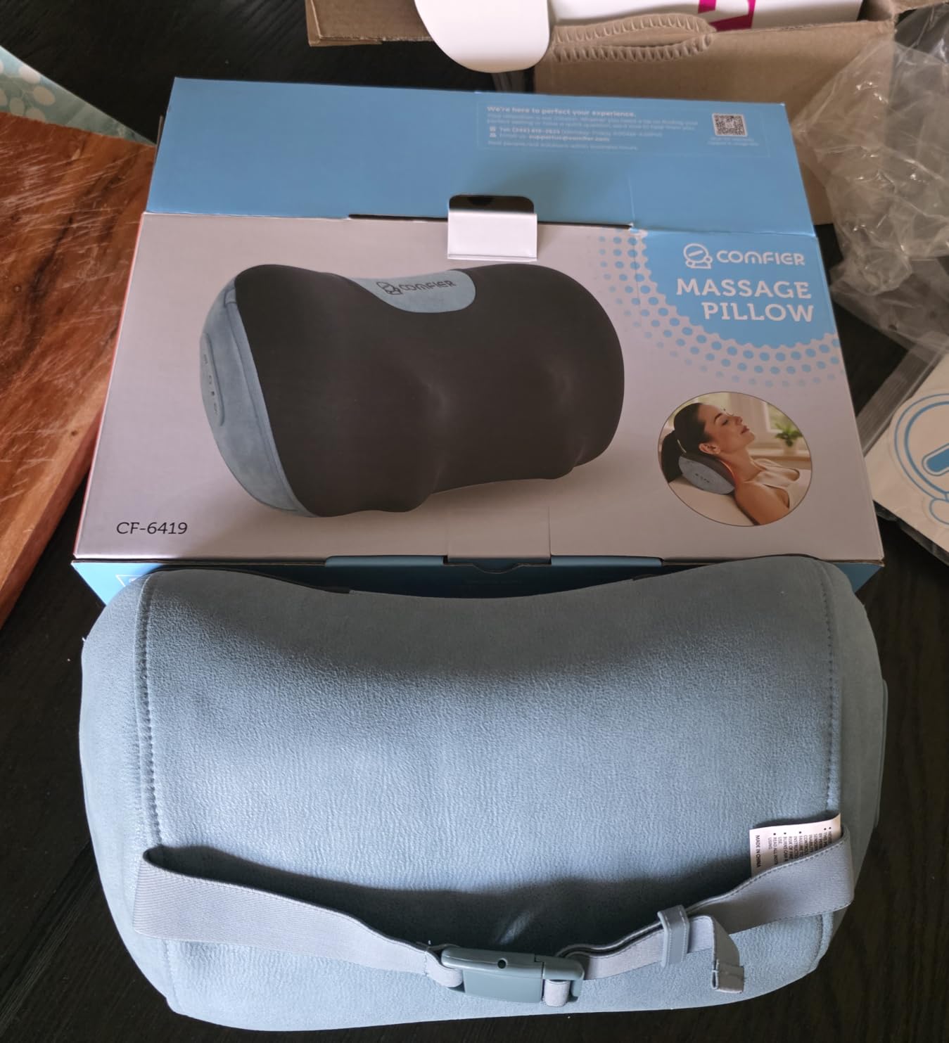 Cordless Shiatsu Neck & Back Massager with Heat, 3D Kneading for Pain Relief - FSA Eligible customer photo 1