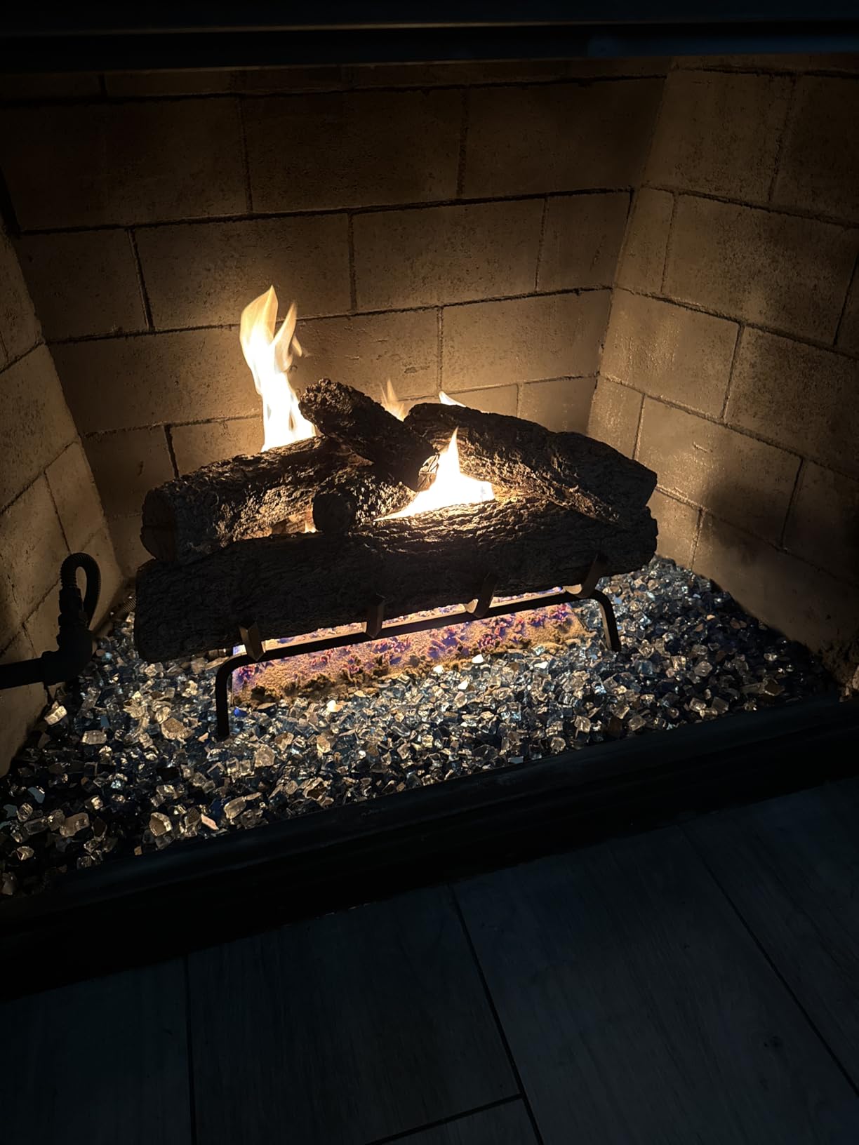 Real Fyre Live Oak 30-Inch Vented Natural Gas Log Set - Burner, Grate, Glowing Embers & Gas Connection Kit customer photo 1