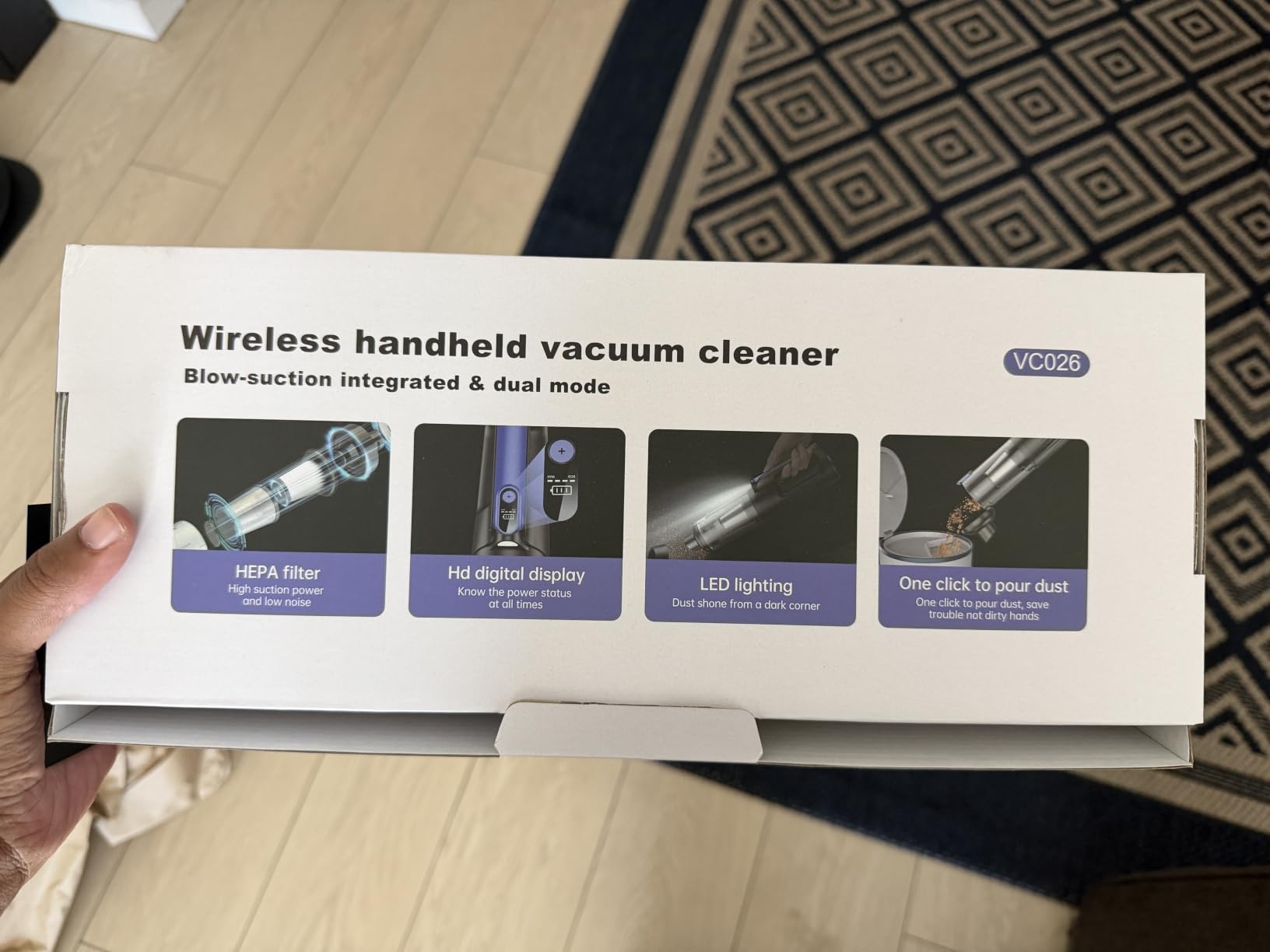 MONOZEL Car Vacuum Portable Cordless, 18000Pa 2 in 1 Vacuum Cleaner&Air Duster, 130W Brushless Motor Handheld Vacuum Cordless with 7800mAh Battery, LED Light, Multi-Nozzles for Car, Home, Office, Pet customer photo 2