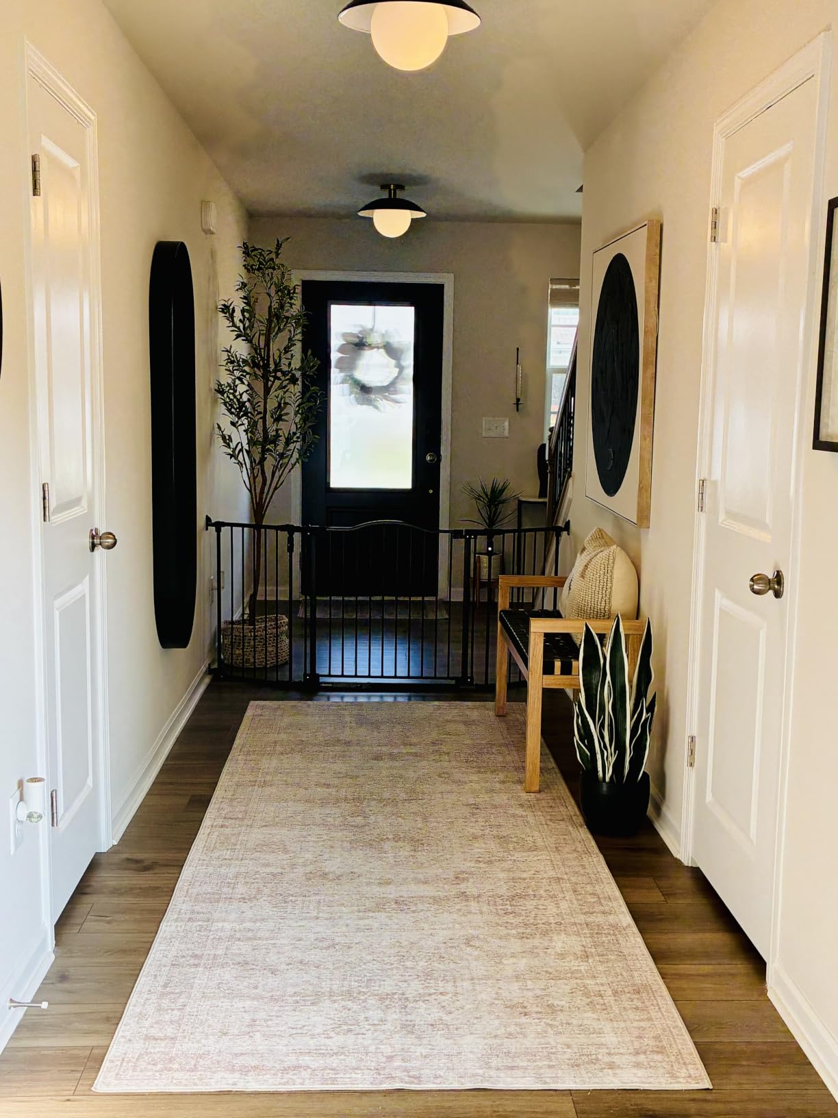 2x8 Runner Rug Non Slip,Washable Hallway Runner Rug,Beige | Neutral Rugs for Kitchen,Entryway,Bedroom,Bathroom,Nursery Room,Thin,Soft Runner Rug,Stain Resistant Indoor Carpet customer photo 2