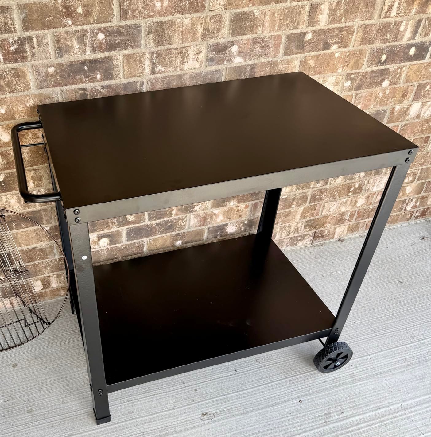 Yozoia Outdoor Grill Table for Blackstone Griddle, Grill Cart with Wheels | Pizza Oven Table for Outside Patio, Portable, for Ninja, Griddle Stand Fit 17