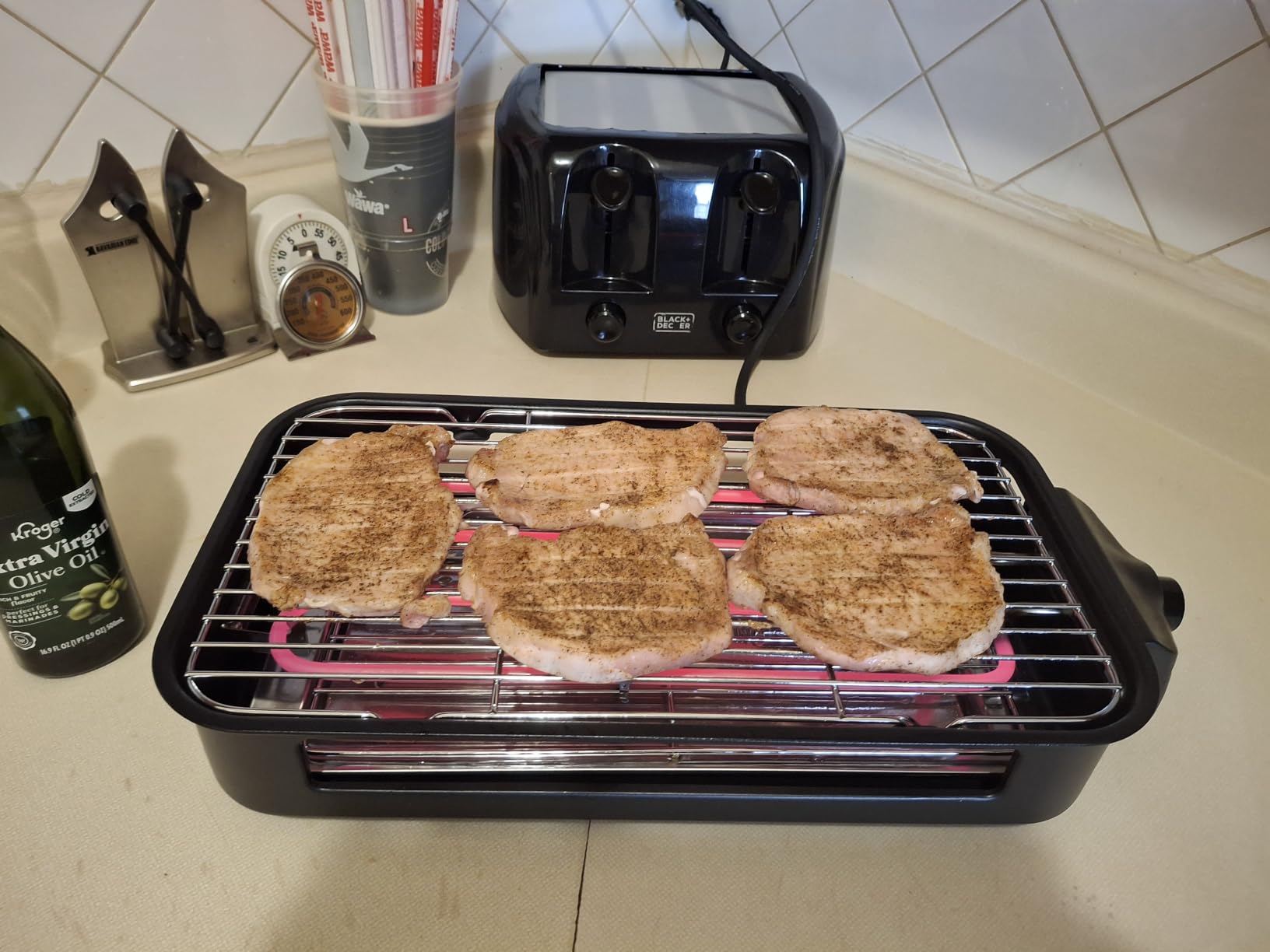 Electric Indoor Grill 1500W, YOHAWJAN 2 in 1 Smokeless Indoor Grills with Non-stick Removable Grill & Griddle Plate, Temperature Control, Portable Korean BBQ Grill with 3 Raclette Cheese Pans customer photo 2
