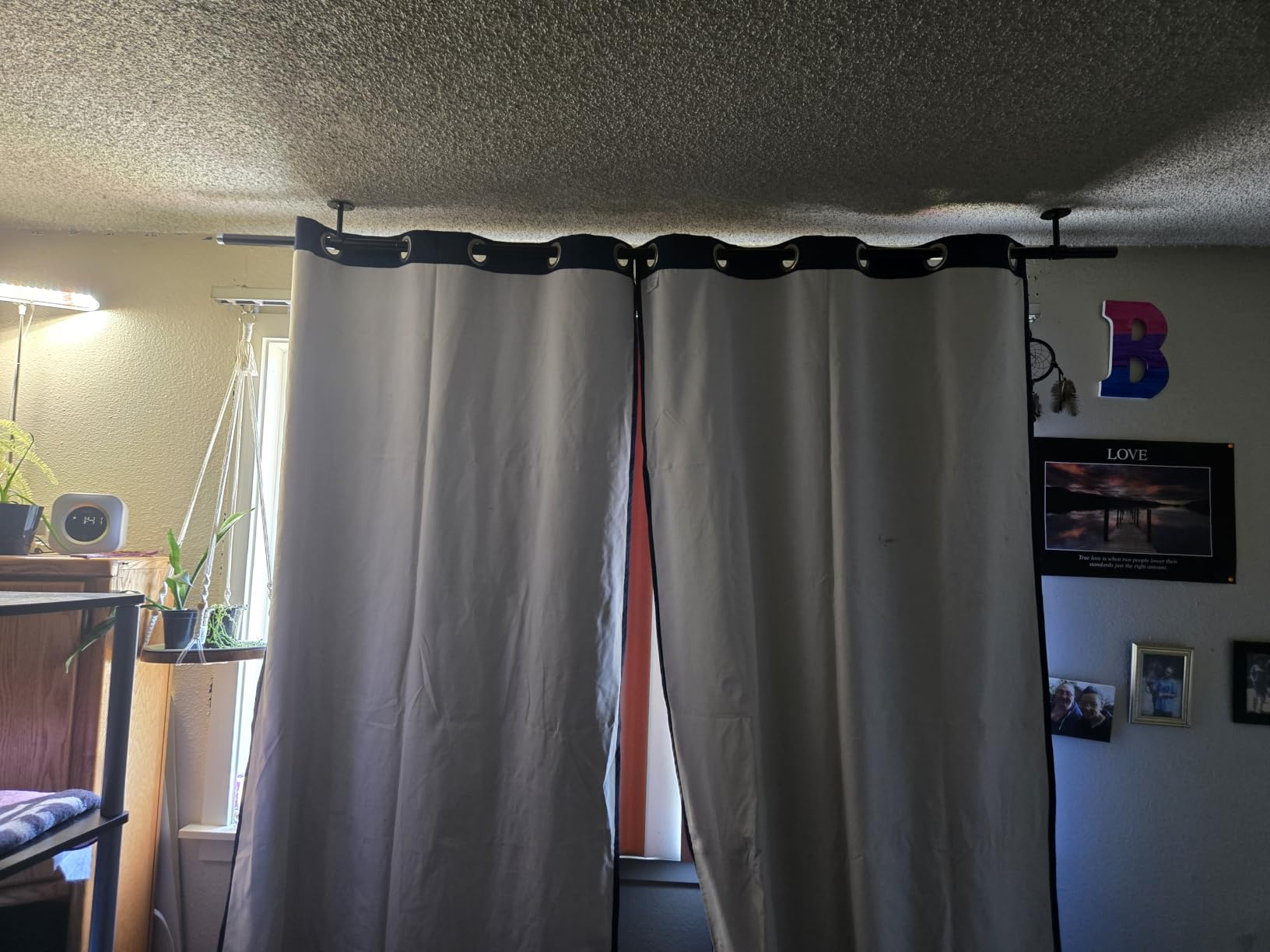 YaFex Heavy Duty Curtain Rods 32-150 Inch, 1 Inch Adjustable Black Curtain Rod for Windows, Extra Long Window Treatment Rods with Aluminium Finials, Easy Installation customer photo 1