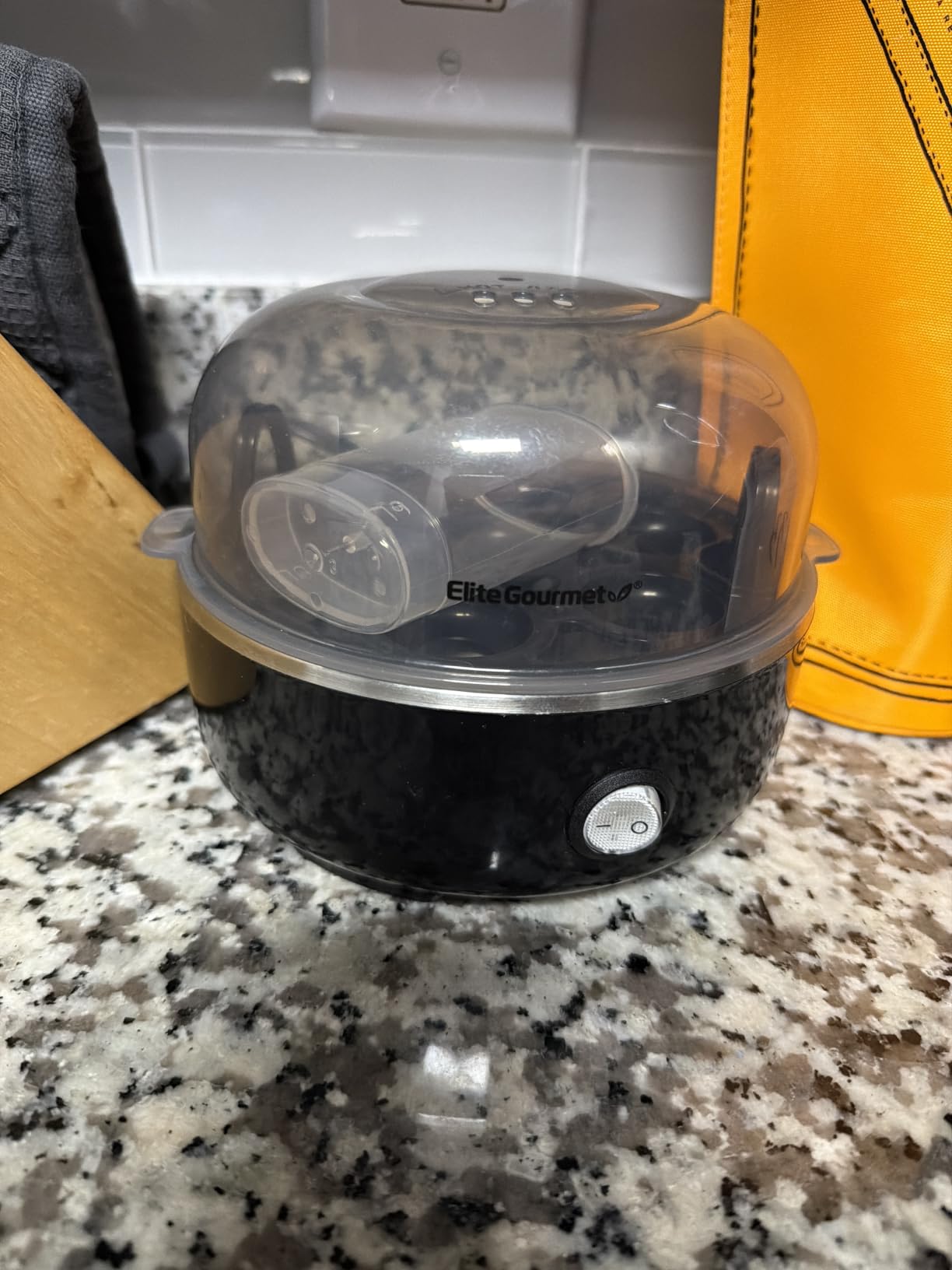 Elite Gourmet 14-Egg Two-Tier Egg Cooker, Steel Plate, Auto Shut-Off | Soft, Medium, Hard Boiled, Poach, Omelet, EGC1215B customer photo 2