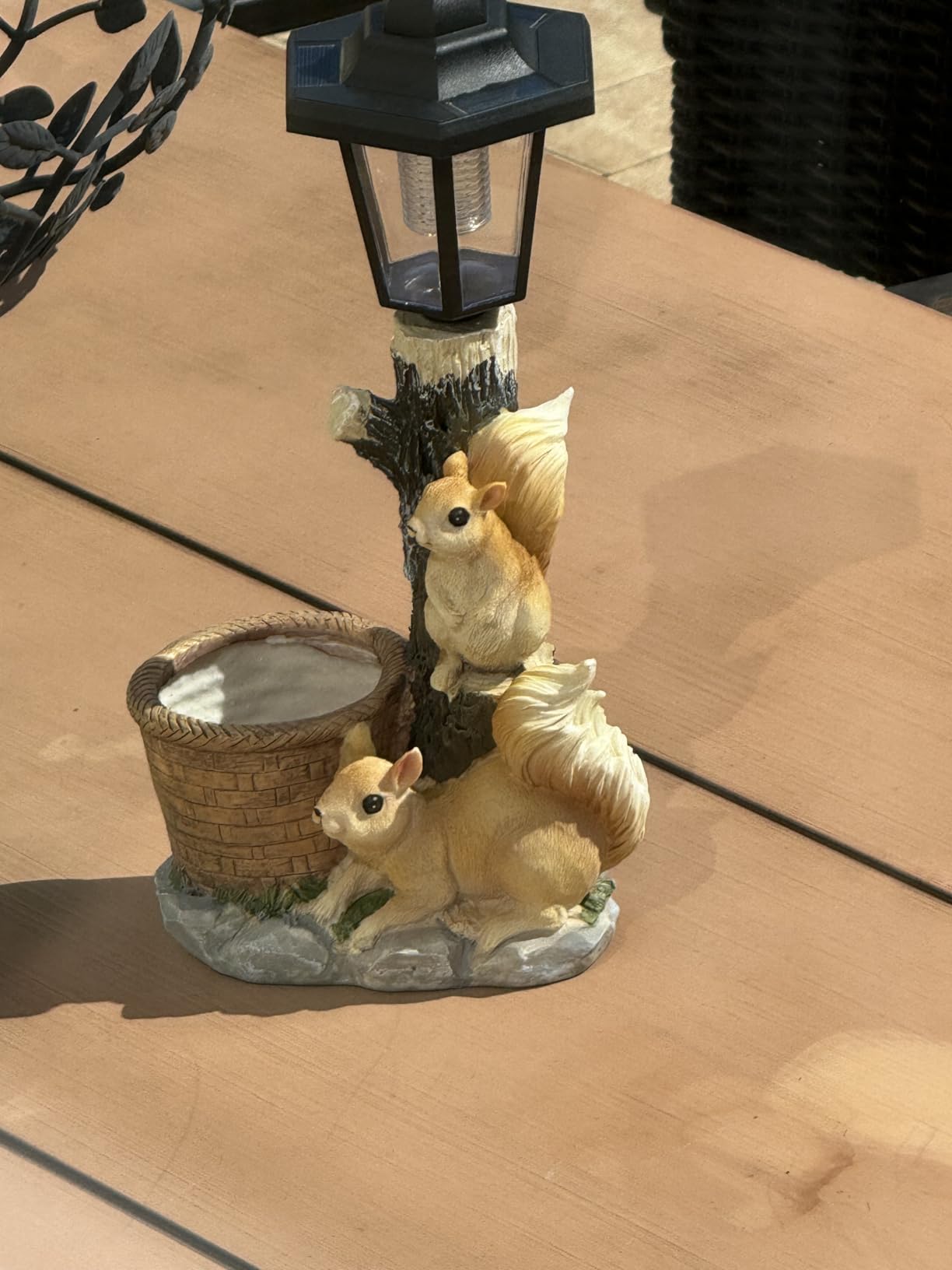 Solar Squirrels Outdoor Statues, Garden Sculpture with Flowerpot & Lantern | Cute Squirrel Figurine for Yard Art Lawn Ornaments Porch Patio Balcony - Birthday Gifts for Women Mom customer photo 1