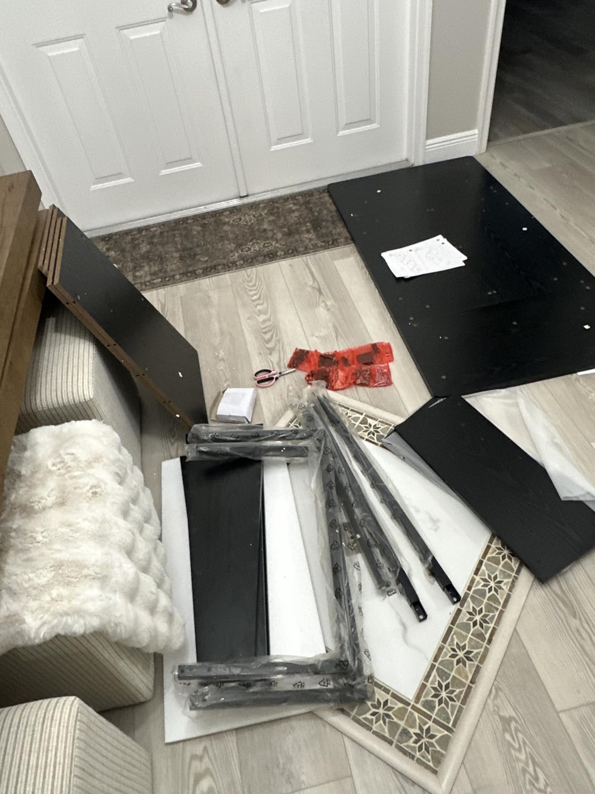 Tribesigns 63-Inch Executive Desk, Large Office Computer Desk with Double Pedestal, Modern Simple Workstations Writing Table Conference Table Business Furniture for Home Office, Light Brown customer photo 2