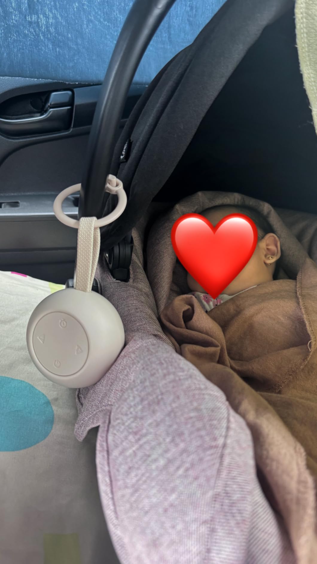 Portable Baby Sound Machine & Essentials for Babies & Kids-Putty | White Noise Machine [Timer Function] [20 Soothing Sounds] [15 Hours Battery Life] Travel, Registry, Gifts, Clips on Baby Stroller customer photo 1