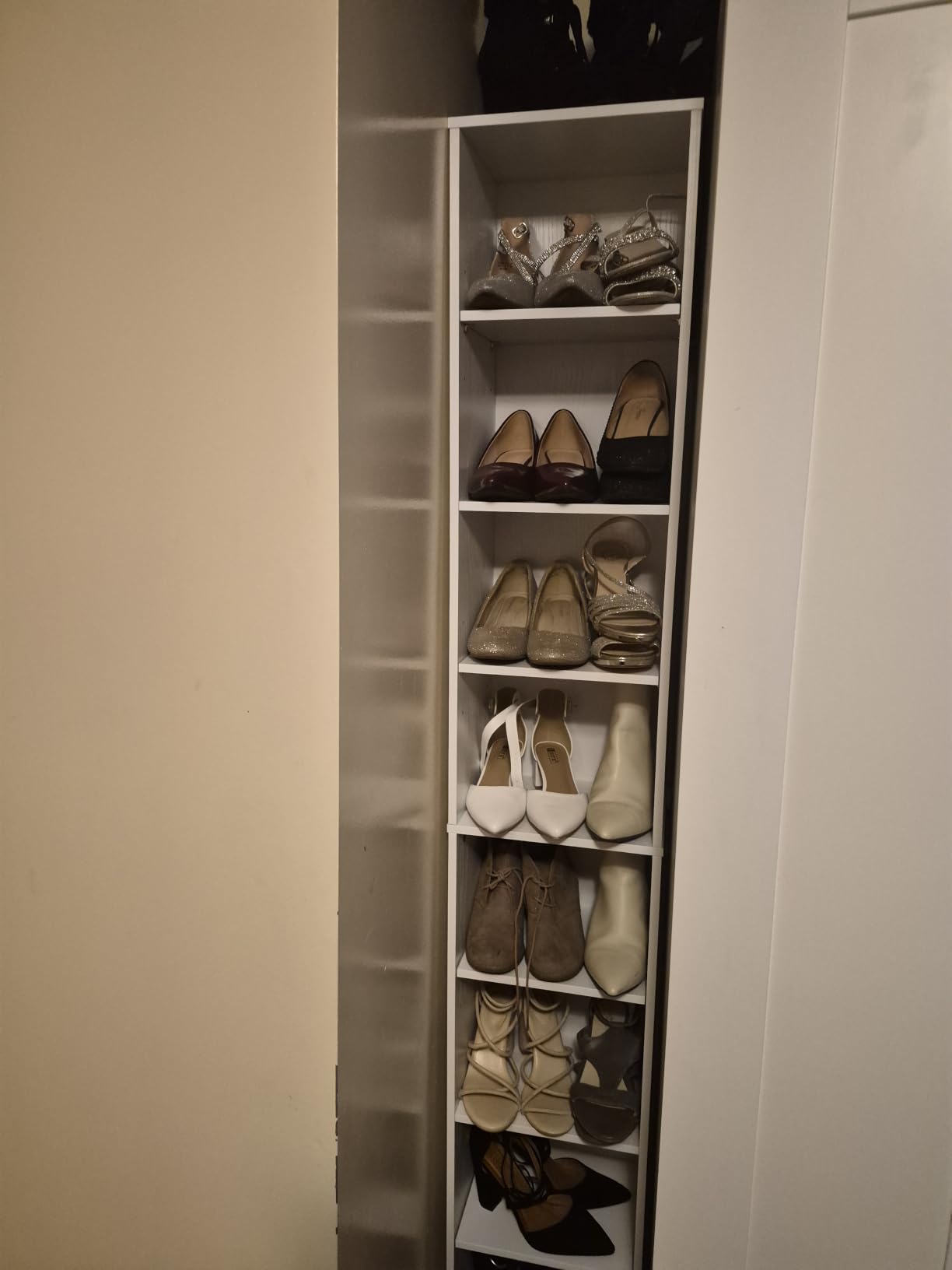 IRONCK Tall Narrow Bookshelf 8 Tiers, Compact Corner Bookcase, Floor Standing Display Storage Shelves 71 in Tall, Easy to Match for Living Room, Office, Study, Bedroom customer photo 1