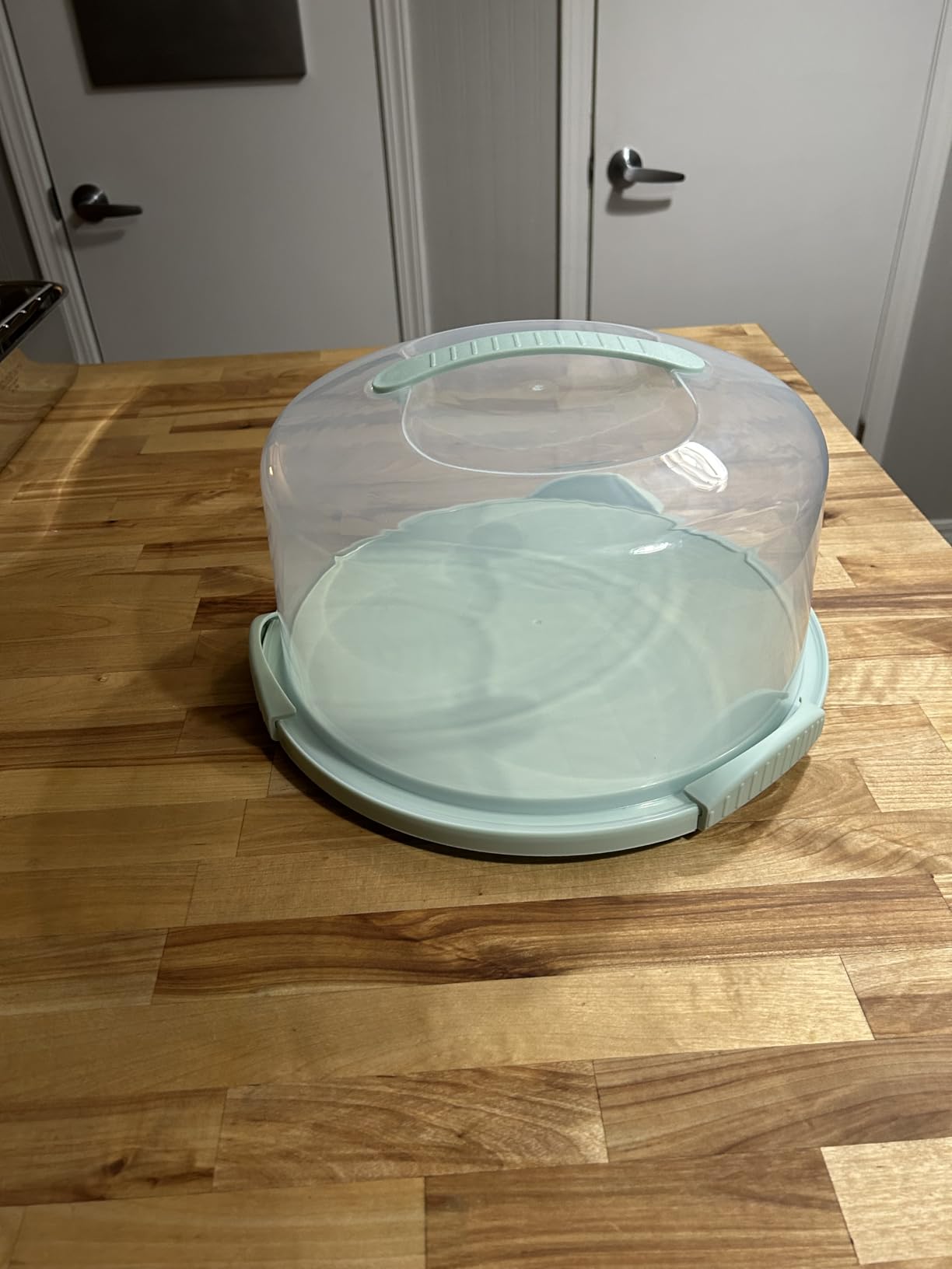 JOEY'Z EXTRA LARGE Cake Carrier - Holds up to 12 Inch 3-Layer Cake | Cake Container with Server Cake Carrier With Lid And Handle Cake Holder with Lid/Cake Cover Cake Plate Clear Cake Dome customer photo 2