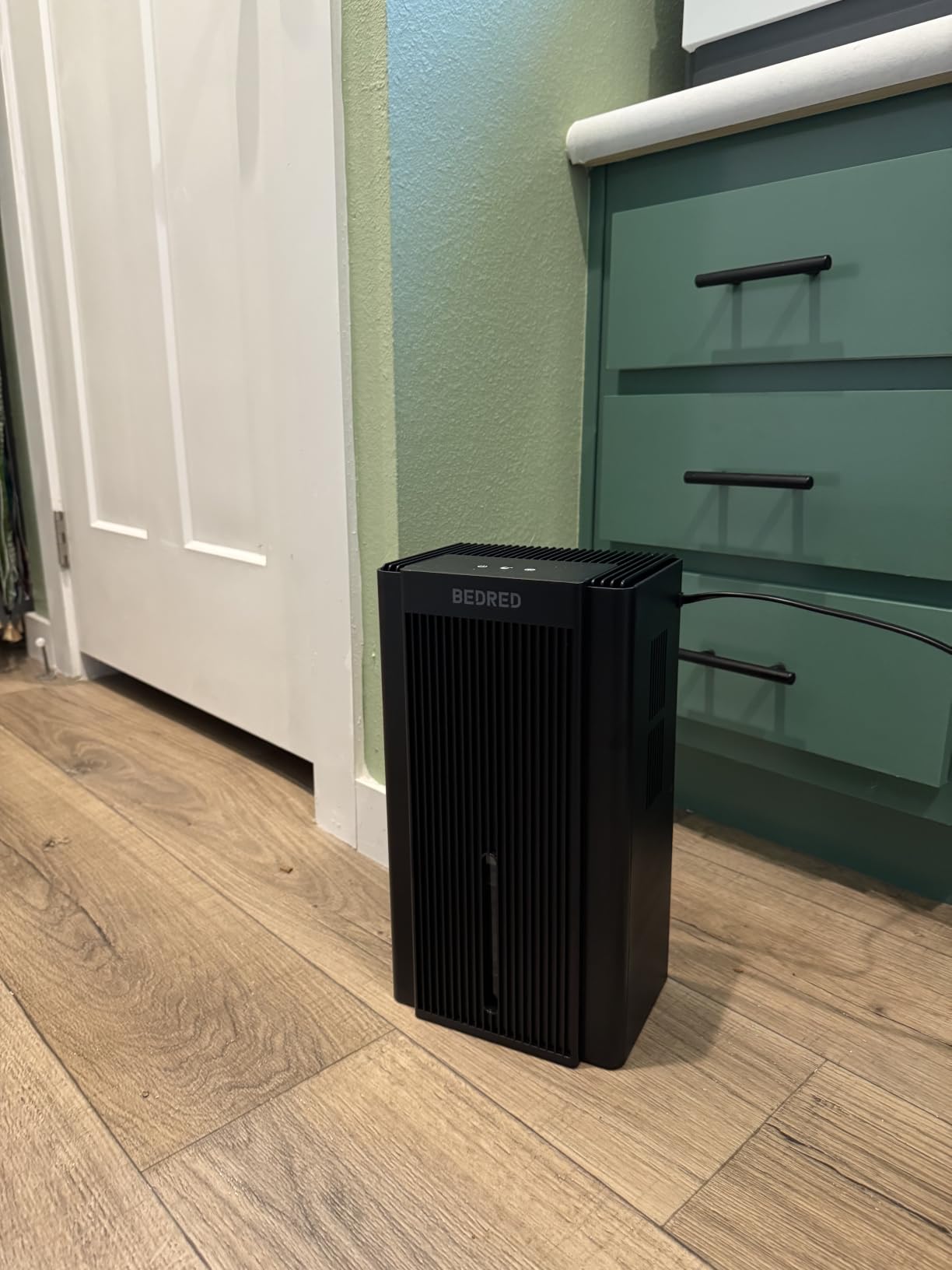 BEDRED Dehumidifier, 95OZ Dehumidifier for Home 1000 sq ft - Quiet with Auto Shut Off & Relaxing 7 Color Ambient Light, Ideal for Livingroom, Bedroom, Basement (Black) customer photo 2