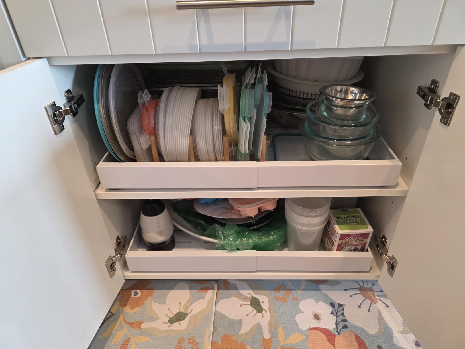 Seinloes 2 Pack Pull Out Cabinet Organizer for Wide Cabinets,Expandable 15.1