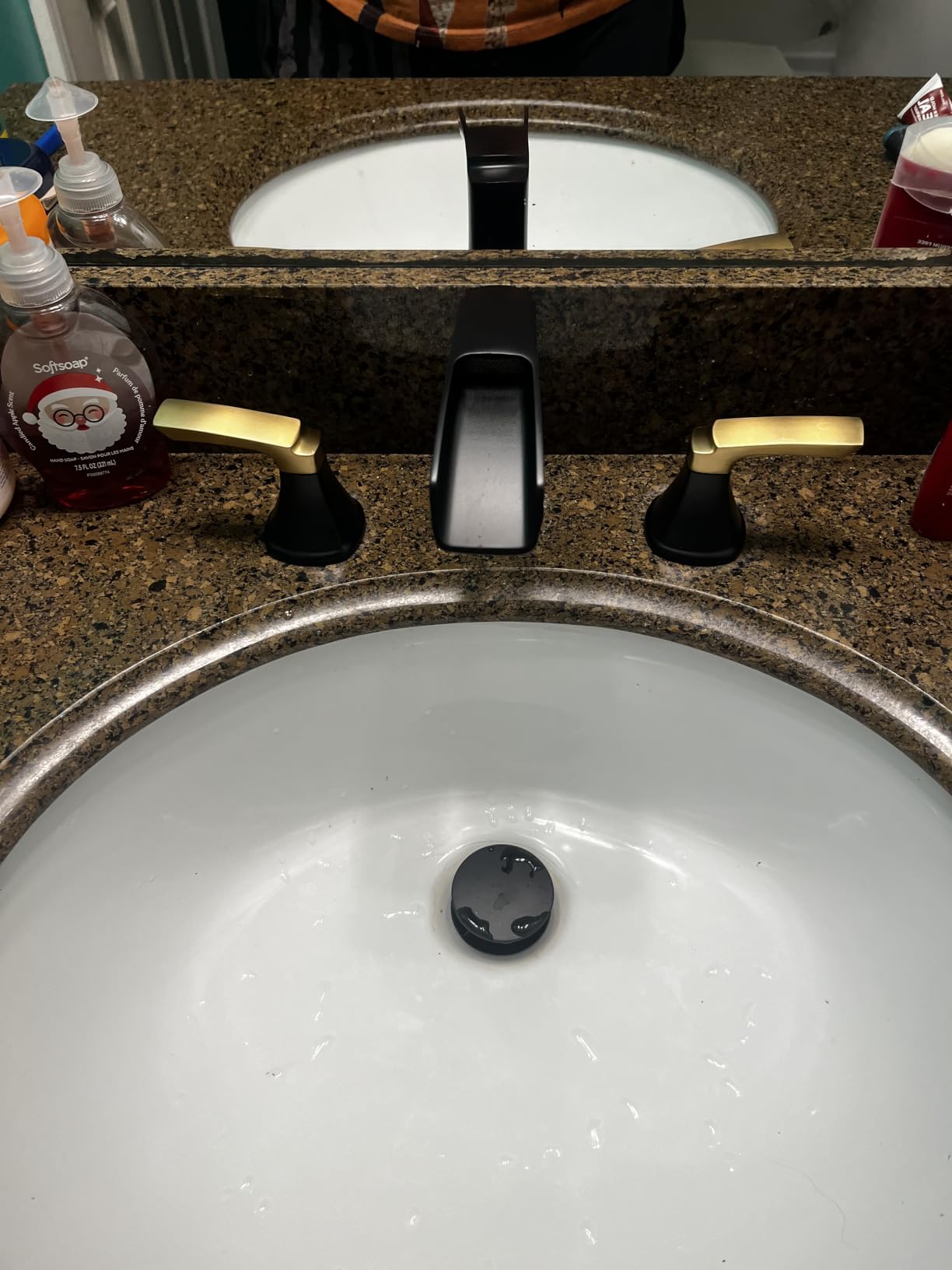 Fapully Chrome Bathroom Faucet 3 Hole, Waterfall Faucets for Bathroom Sink | Lead-free Brass, 8 Inch Widespread Two-handle Bathroom Faucet with Pop-up Drain and Supply Lines customer photo 2