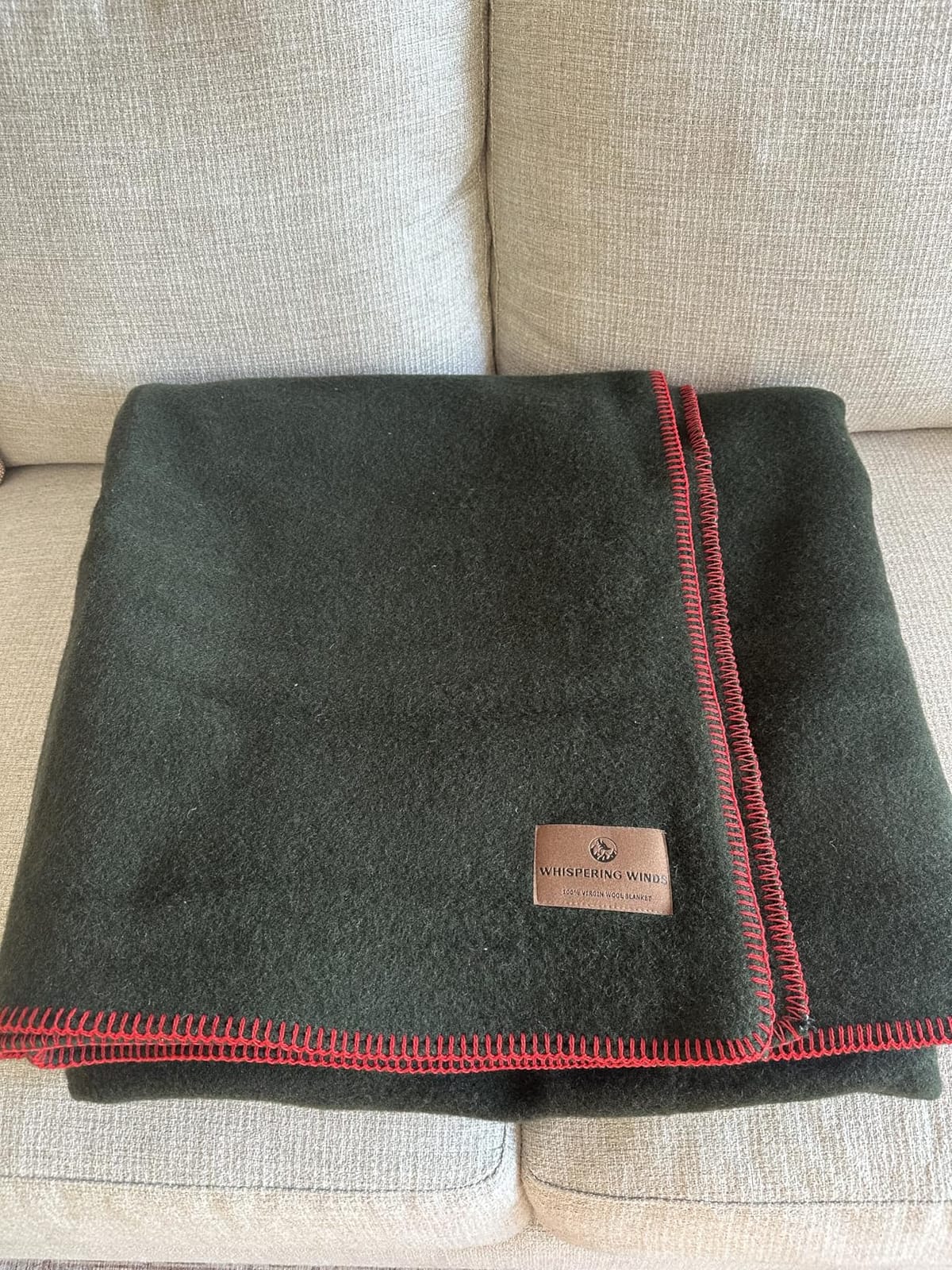 Whispering Winds 100% Wool Blanket, Premium Twin Size (62