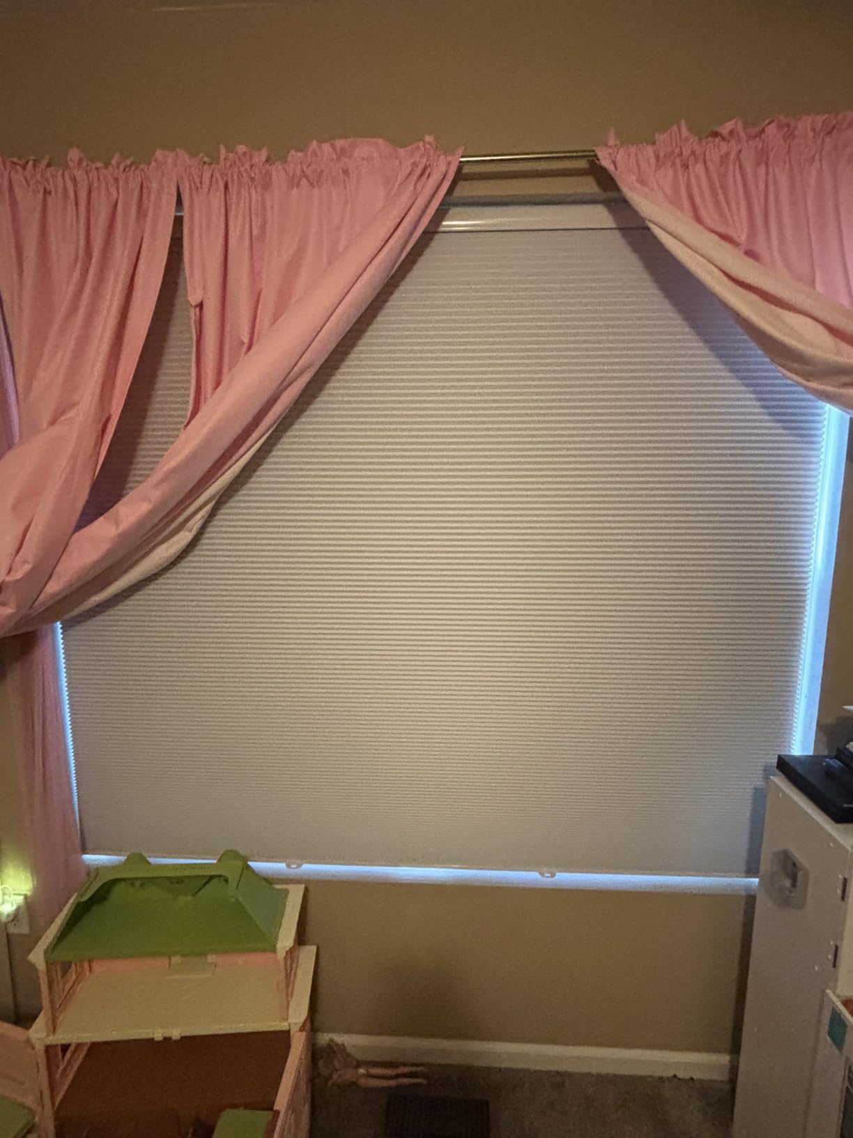 Tonature No Drill Cellular Shades for Indoor Windows, Thermal Insulating & Noise Reducing Honeycomb Blinds, Free Stop Cordless Blackout Shades, White, 34 1/2