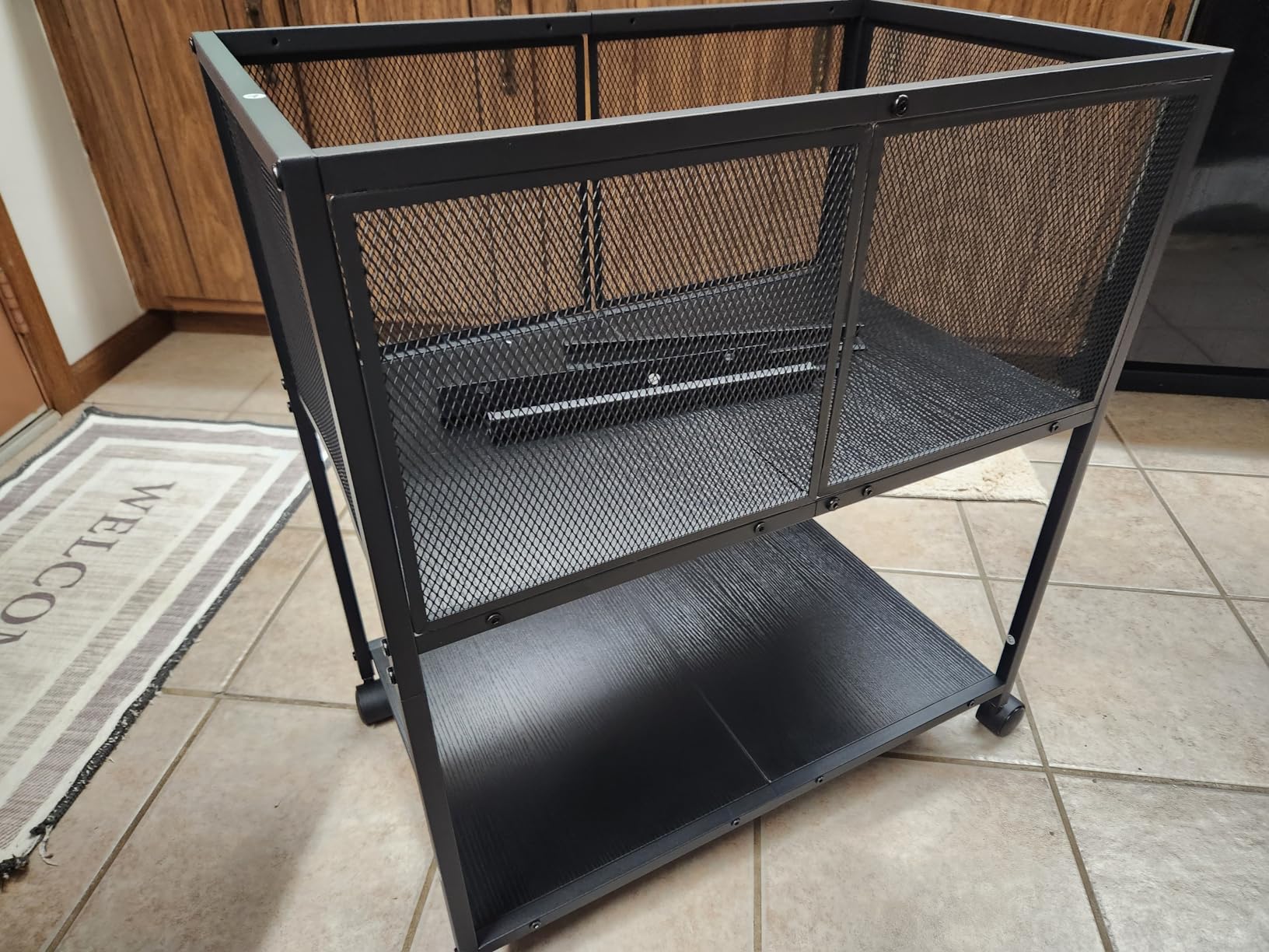 Sbanmao Rolling File Cart, Mobile File Cabinet with Wheels Hanging Files, Metal Hanging File Folder Cart File Organizer Fit Letter Size for Home Office, Black (Patent Pending) customer photo 1