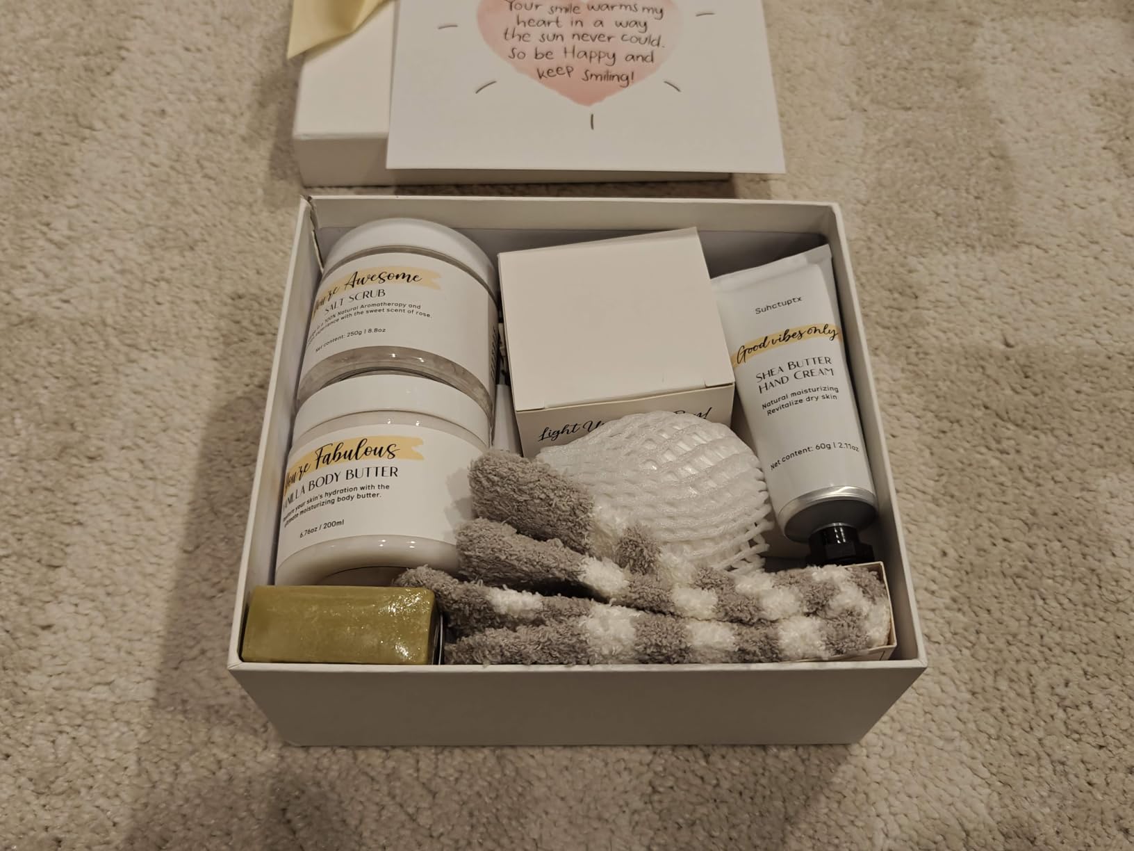 Spa Gifts for Women 13Pcs Mothers Day Gifts Happy Birthday Gift Baskets, Christmas Relaxing Home SPA Kit Bath Set Self Care Package Thank You Box for Mom Her Sister Teacher Friends Friendship customer photo 1