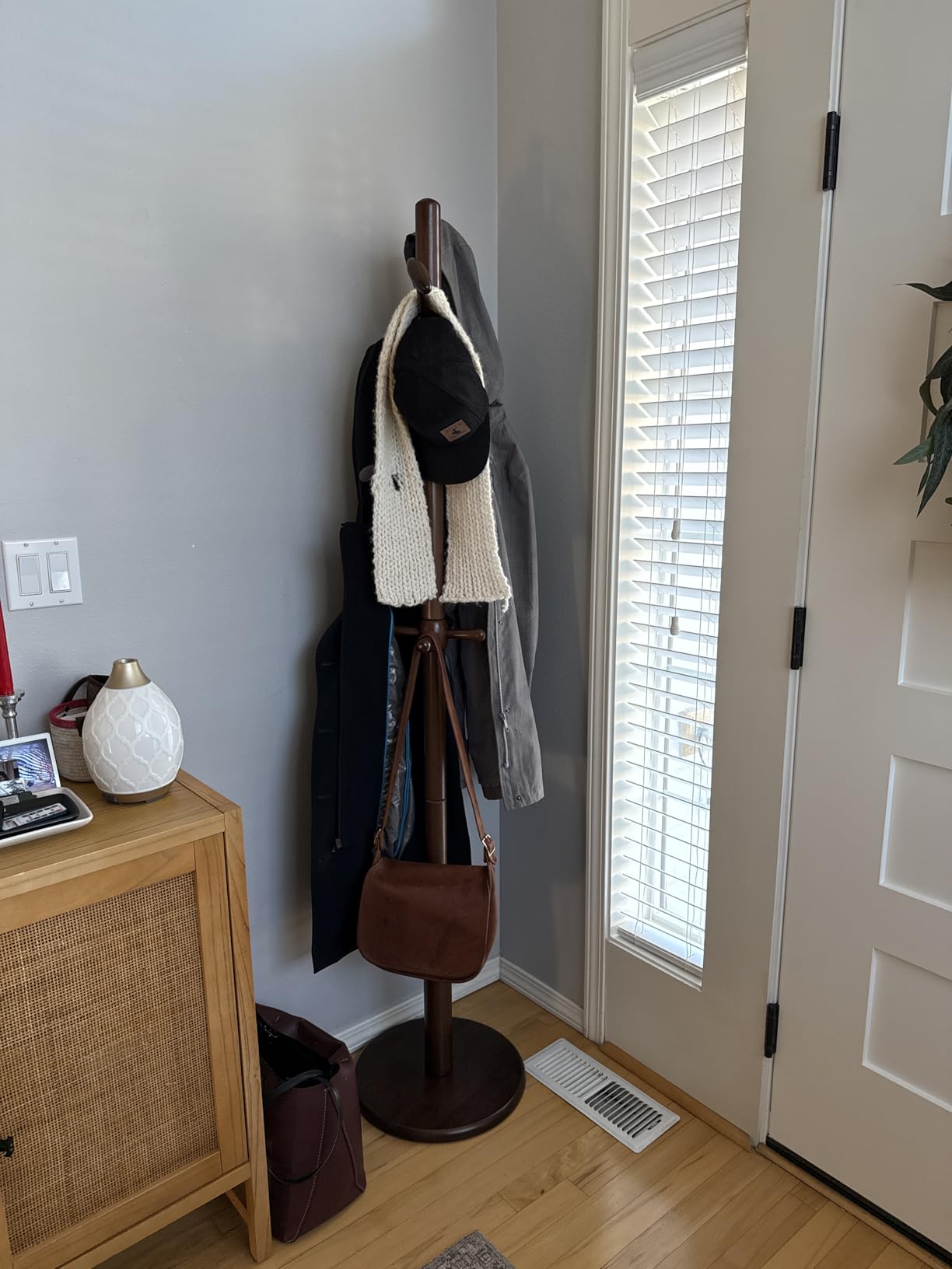 Taitiy Solid Wooden Coat Rack Stand Freestanding Hall Tree with 10 Hooks | 3 Height Options customer photo 1