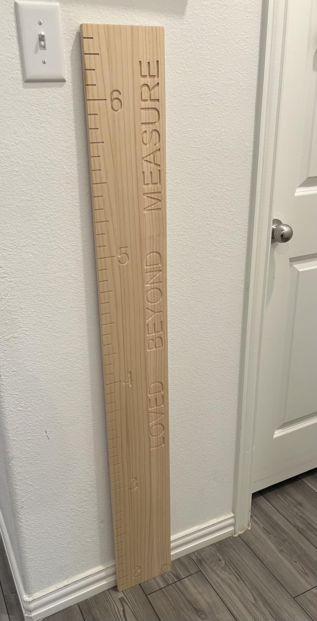 One-Piece Height Chart for Kids, Solid Wood Growth Chart for Wall Measurement Board for Nursery Wall Decor customer photo 1