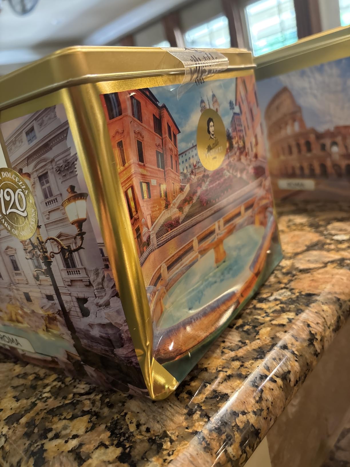 Matilde Vicenzi Roma Cookie Gift Tin - Pastries & Cookies in Individually Wrapped Trays - Gourmet Gifts For Hosts, Birthdays - Assorted Cookies in Italian Design Tin 32.5oz (920g) customer photo 1