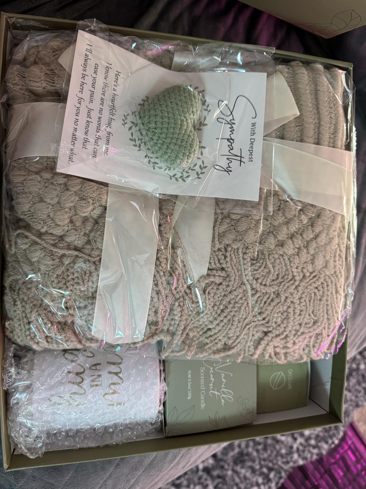 Sympathy Gift Baskets for Loss of Loved One Mother Father Husband Mom Dad, Memorial Condolences Grief Bereavement Gift Ideas for Loss, Miscarriage Gifts for Mothers Women Care Package customer photo 1