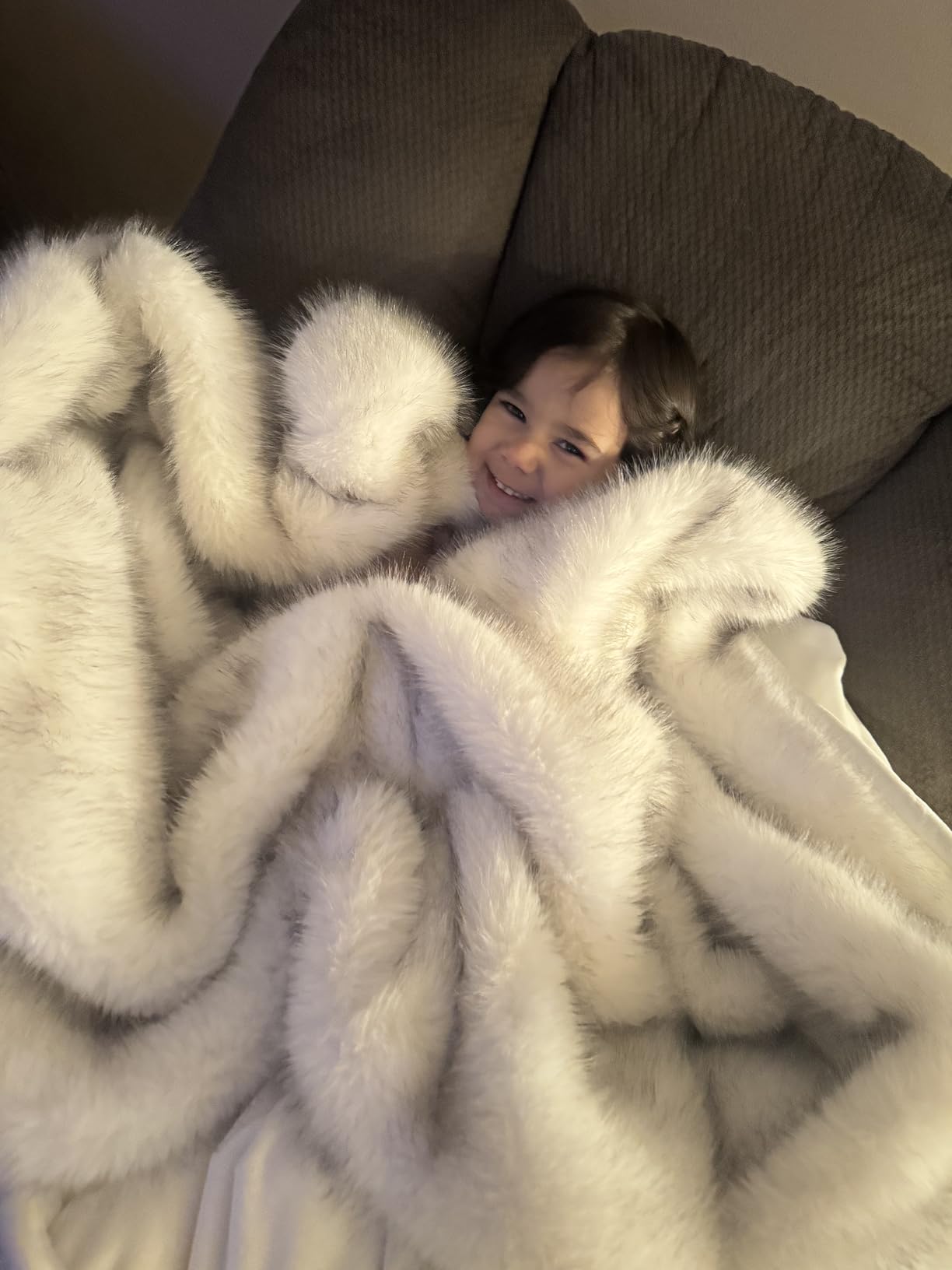 EVERGRACEHOME Luxury Faux Fur Throw Blanket, 50