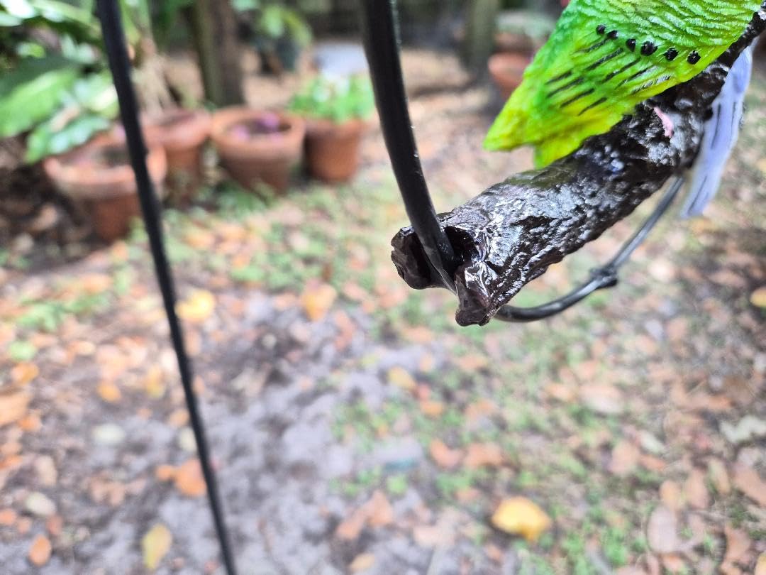 Exotic Hanging Parrot Statue - Vibrant Hand-Painted Resin Decor for Patio, Garden, Lawn, Pool, or Sunroom - Ideal Tropical Bird Gift customer photo 2