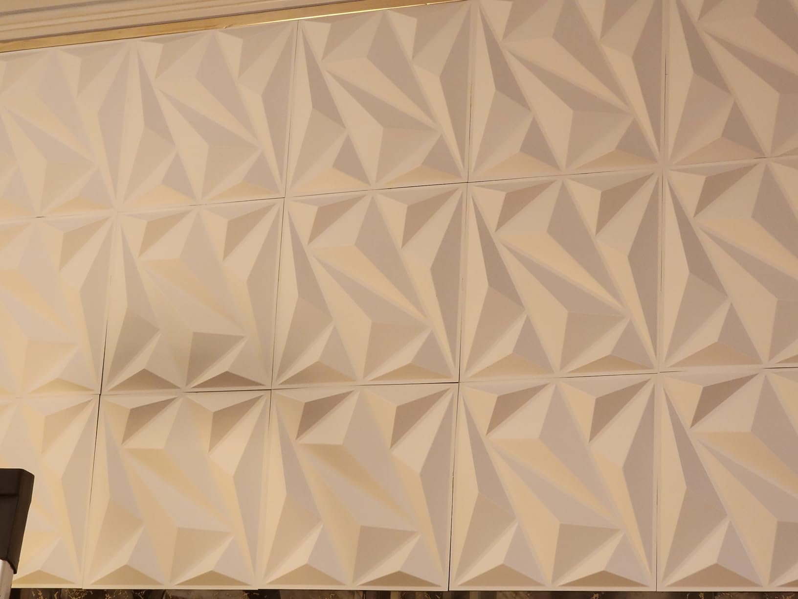 Art3dwallpanels 50 Pack Wall Panels for Interior Wall Decor, Black | 12''x12'' PVC Accent Wall Panels for Bedroom Decor, Living Room Lobby Bedroom Hotel Office customer photo 2