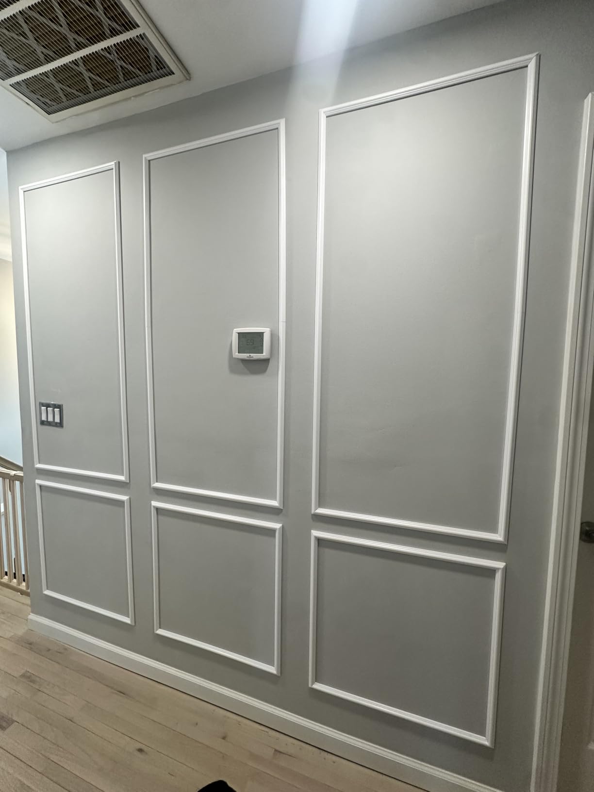 Pangda 3set Peel and Stick Wall Molding Kit 3D Premade, 35x68in+99x68in, Accent Wall Moulding Kit, Wainscoting Panel, Ready to Assemble customer photo 2