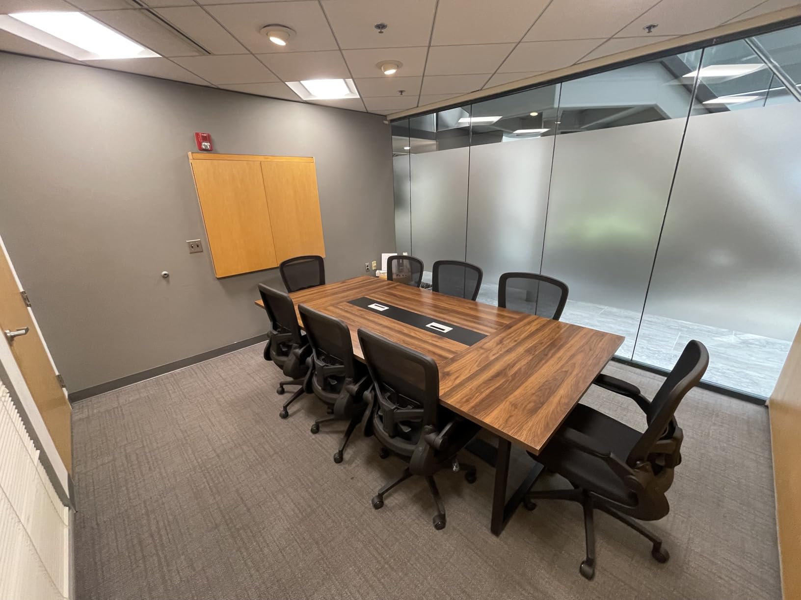 Tribesigns 8FT Conference Table, 94.49 L x 47.24 W x 29.53 H Inches Large Meeting Podcast Table for 10 People, Business Style Wooden Training Table with Strong Metal Frame for Office Conference customer photo 1