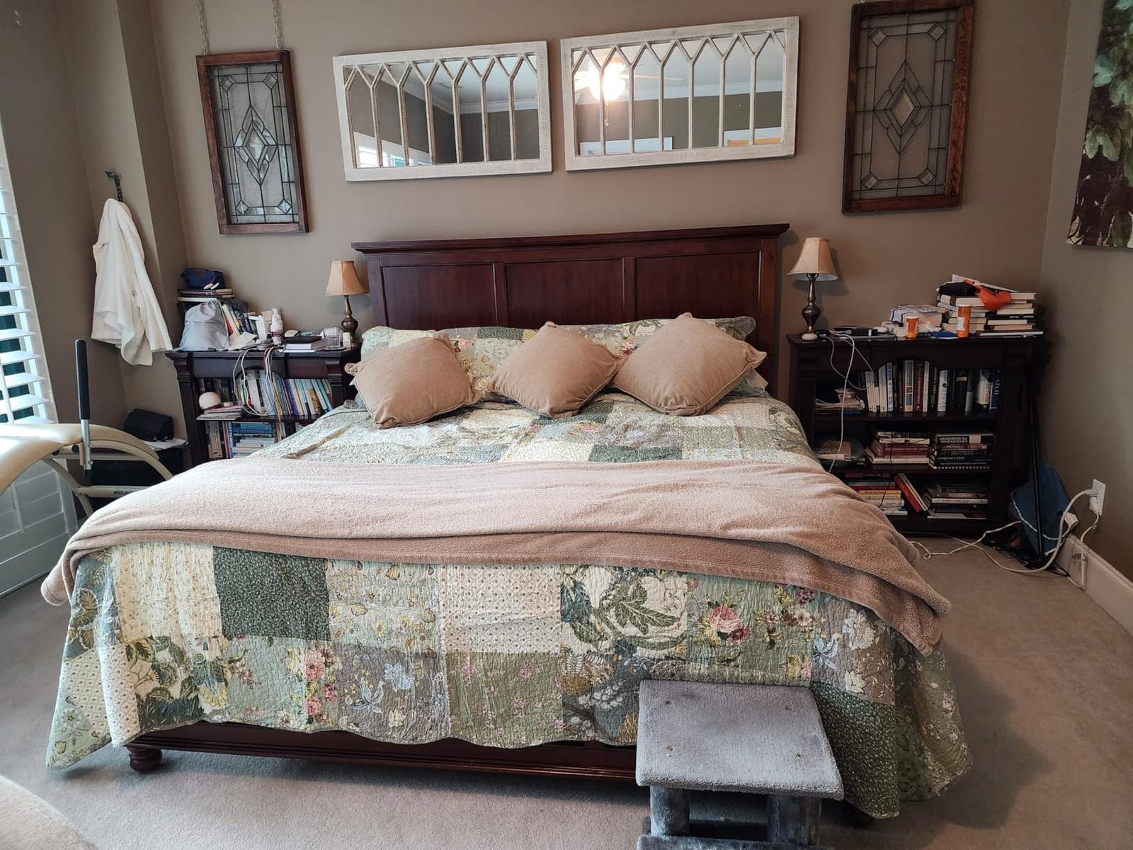 YAYIDAY Oversized King Bedspreads Patchwork Quilt Set (120x118 Inch) | 100% Cotton Reversible Breathable Floral Quilted Coverlet with Pillow Shams Fit All Season customer photo 2