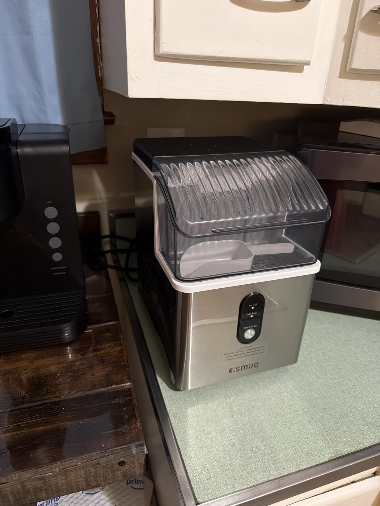Kismile Nugget Ice Maker Countertop, 35 lbs/Day, Stainless Steel | Portable Sonic Ice Maker & Pebble Ice Machine, First Ice in 7 Mins, 43 dB Quiet, One-Touch Self-Cleaning for Home & Office customer photo 1