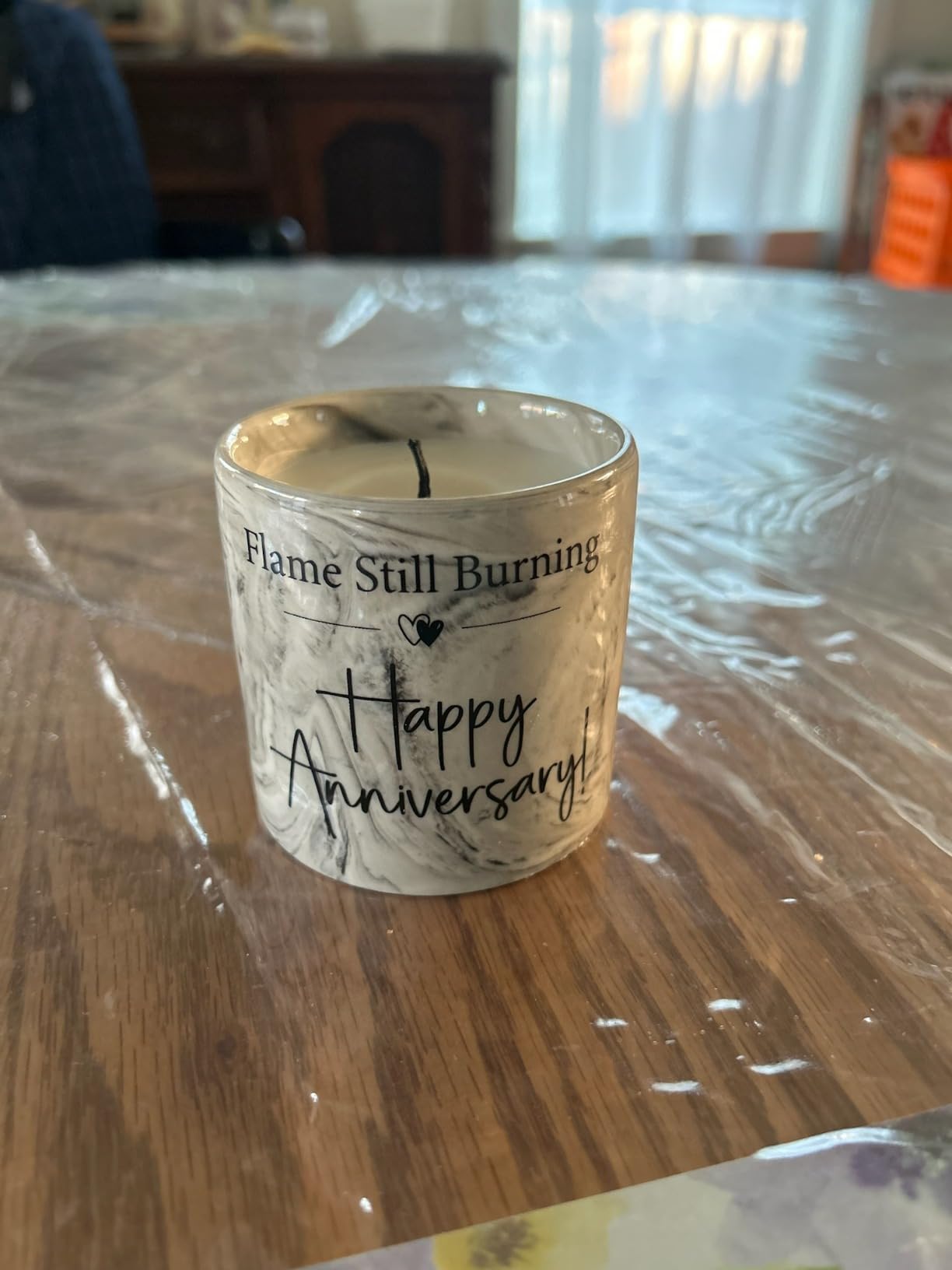 50th Anniversary Candle - 50th Wedding Anniversary Present for Couple & Parents, 50 Year Aniversario Gifts for Men, Women, Wife, Husband - 6 Oz Lavender Candle customer photo 2